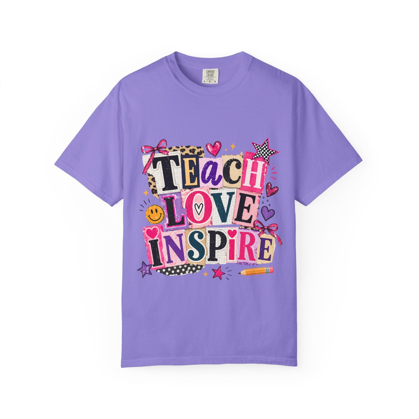 Teacher "Teach Love Inspire" T-Shirt — Colorful Classroom Teacher Gift