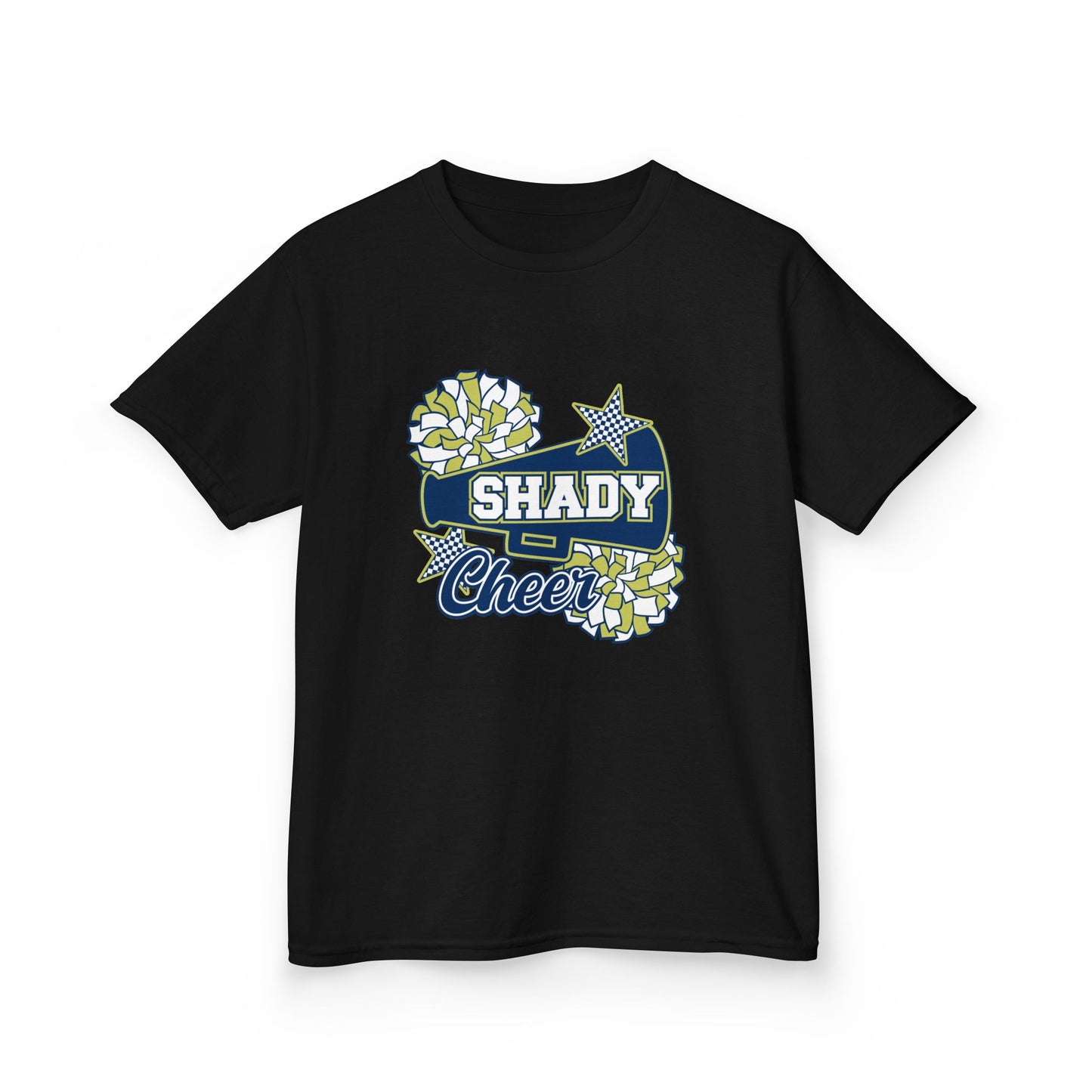 Shady Cheer Kids T-Shirt — Cheerleading Pom Pom Graphic Tee
