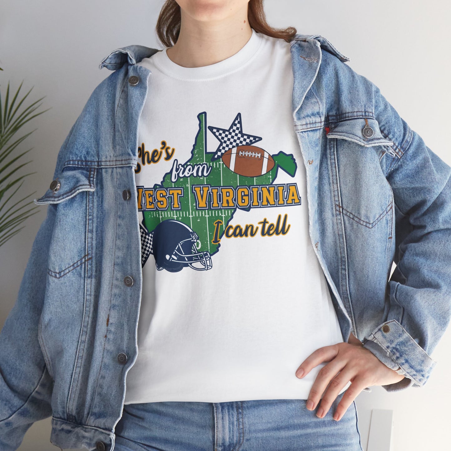 West Virginia Football T-Shirt – 'She's From West Virginia' State Pride Tee