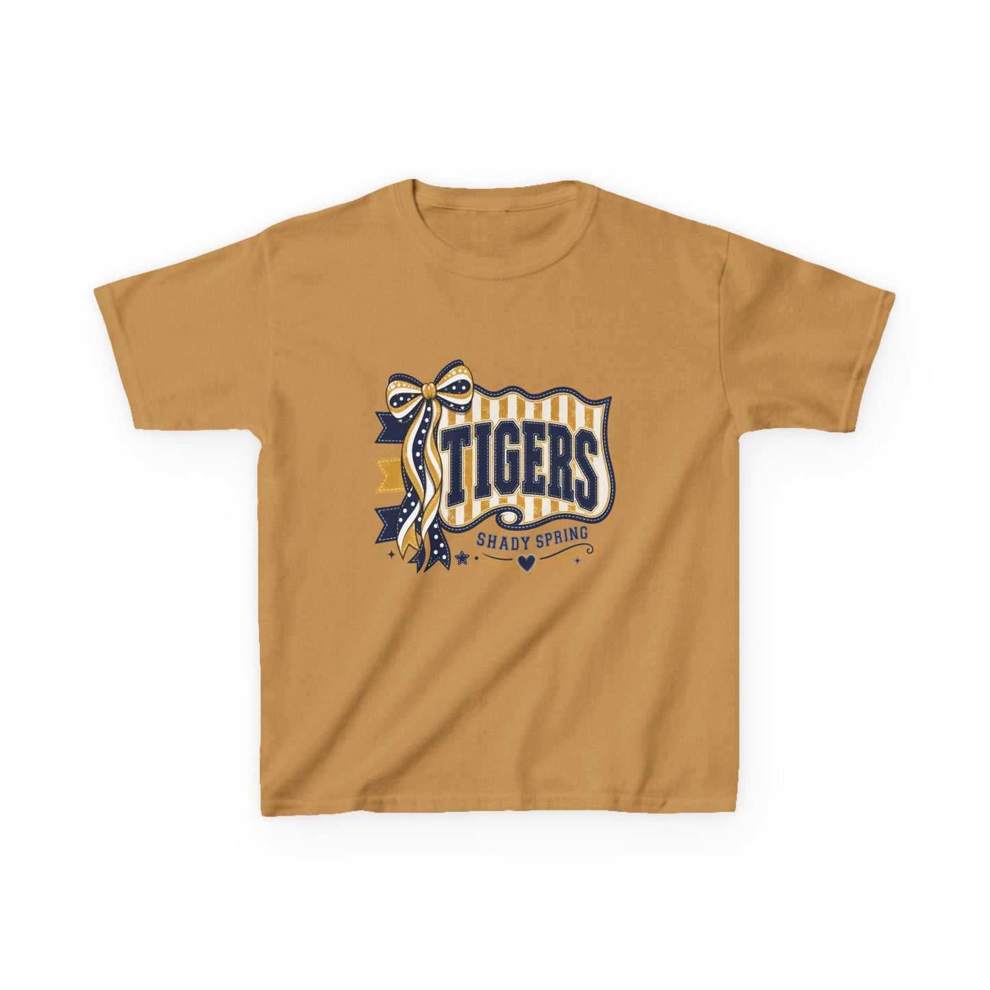Kids Tee — 'Tigers' School Spirit Ribbon Design (Youth Game Day Shirt)