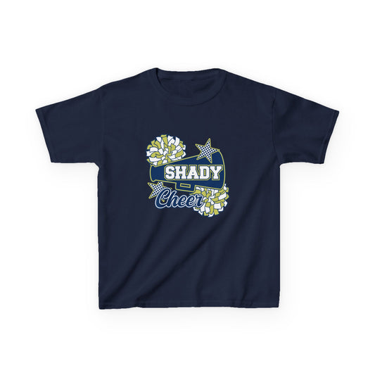 Shady Cheer Kids T-Shirt — Cheerleading Pom Pom Graphic Tee
