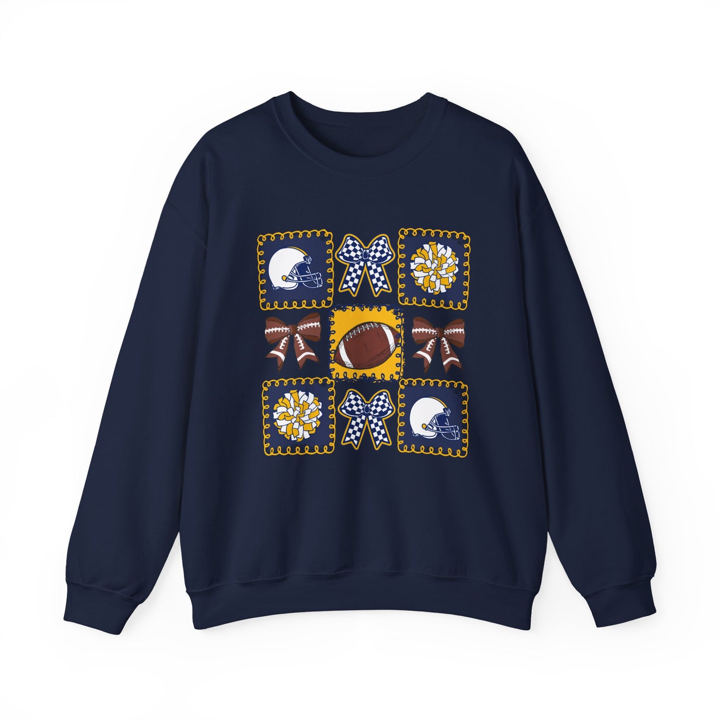 WV Football Patchwork Crewneck Sweatshirt