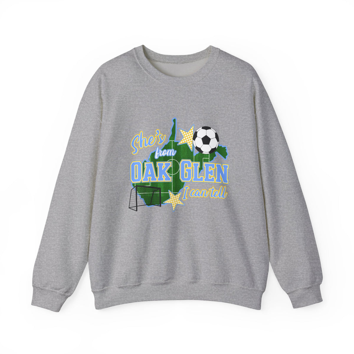 Oak Glen She's From Soccer Crewneck