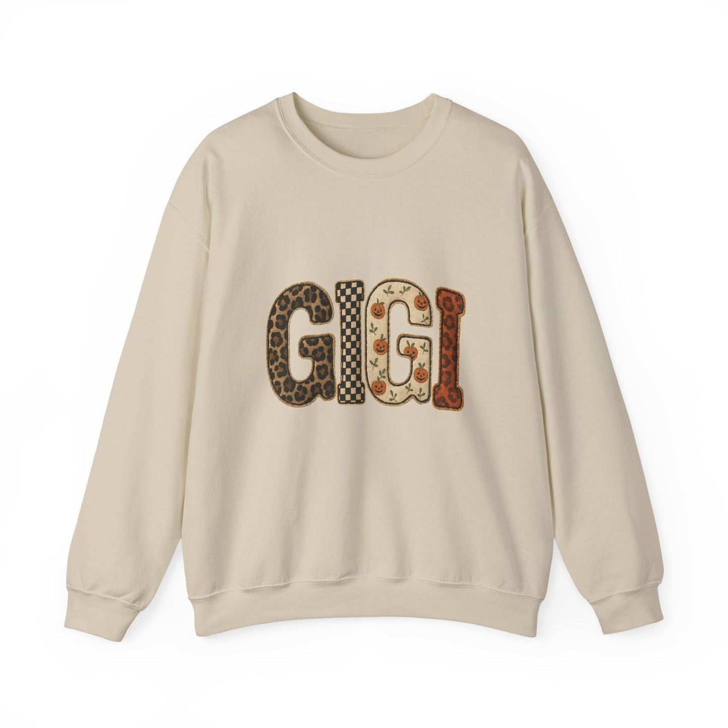 Gigi Leopard & Floral Crewneck Sweatshirt - Grandma 'GIGI' Cozy Gift