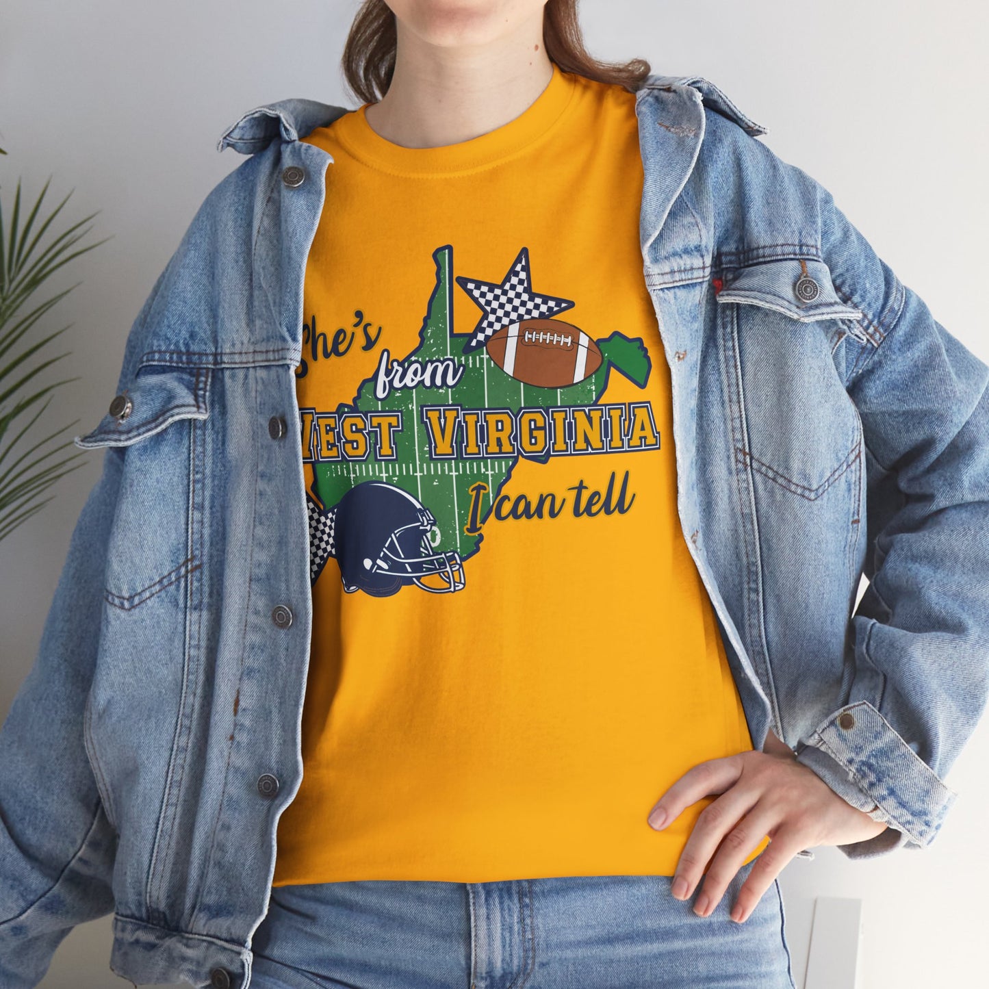 West Virginia Football T-Shirt – 'She's From West Virginia' State Pride Tee