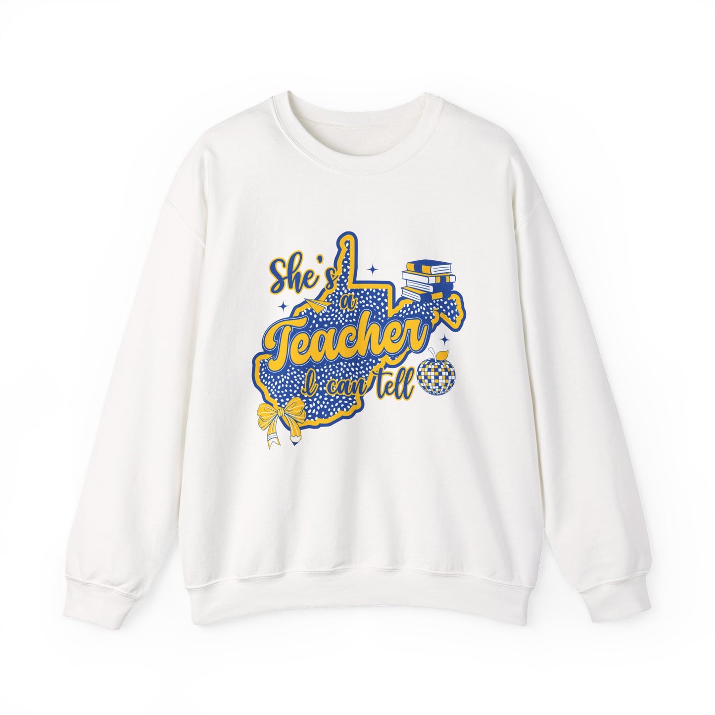 Teacher Life Crewneck Sweatshirt — "She's a Teacher,"