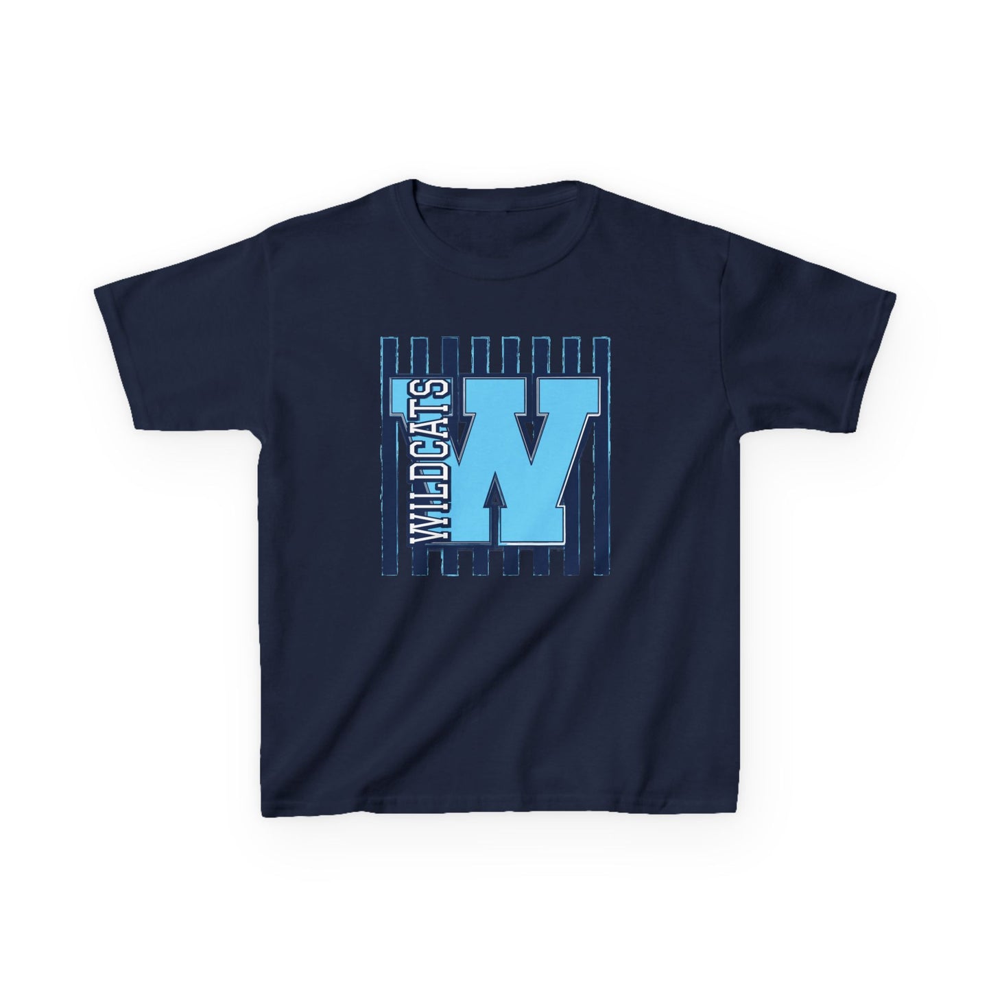 Kids T‑Shirt - Blue 'W' Wildcats Graphic