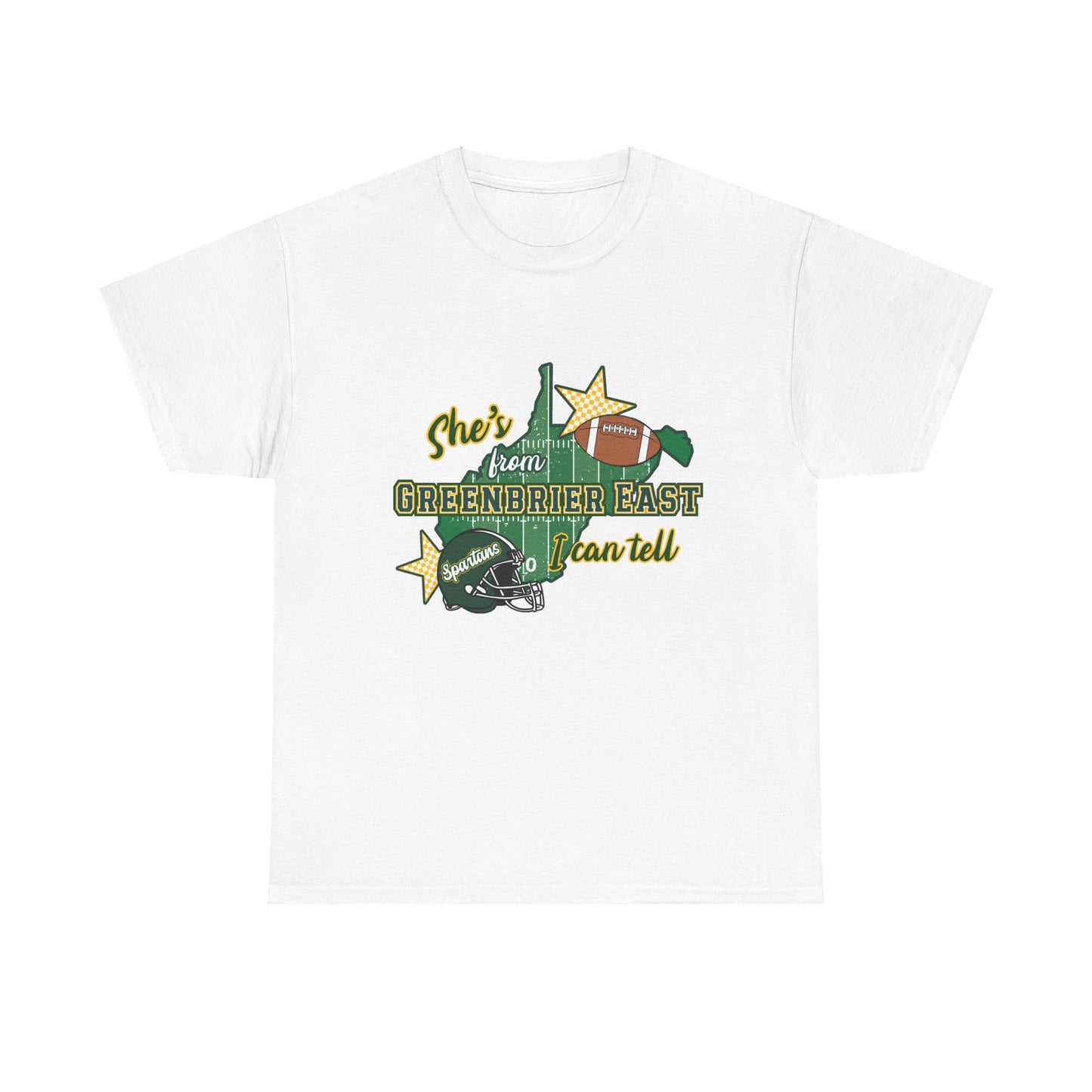 Greenbrier East Football Tee — "She’s From Greenbrier East I Can Tell"