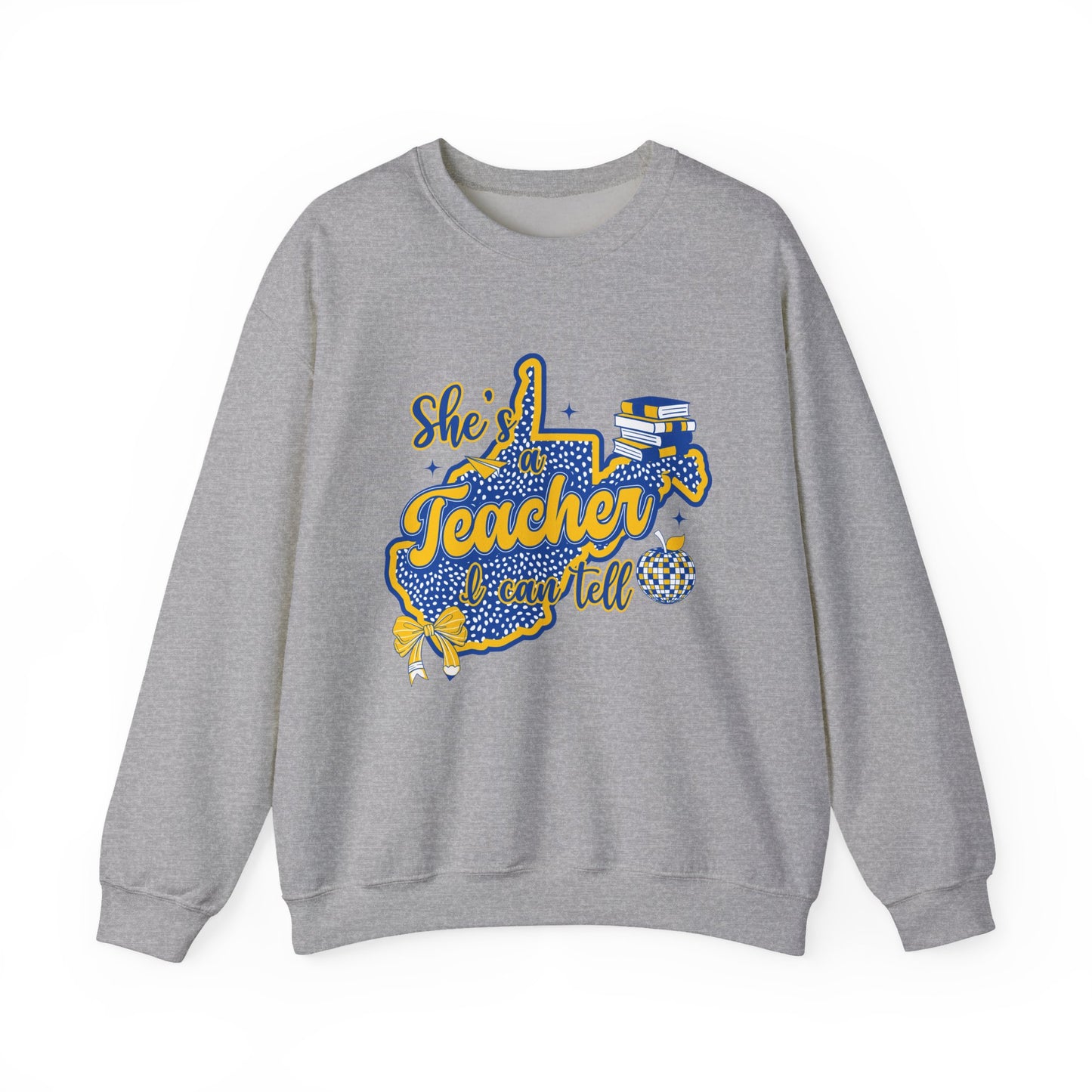 Teacher Life Crewneck Sweatshirt — "She's a Teacher,"