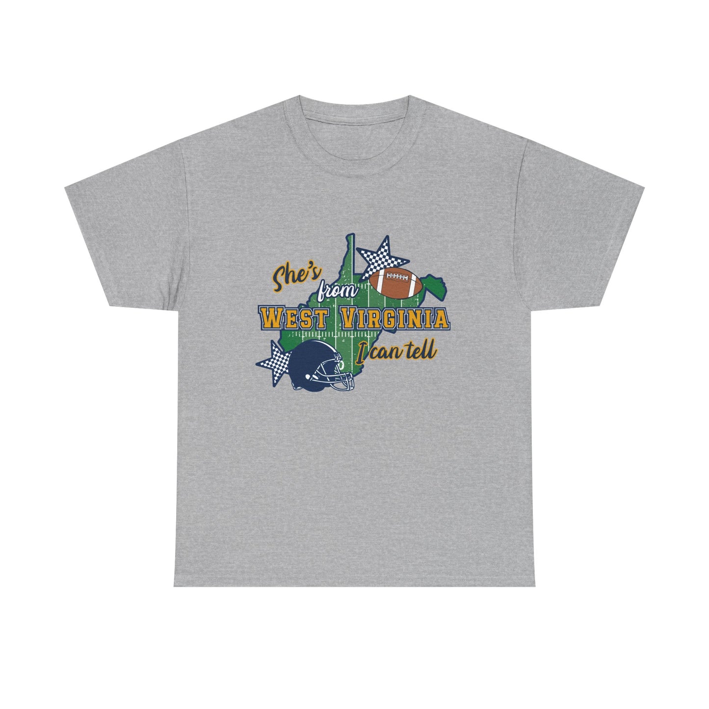 West Virginia Football T-Shirt – 'She's From West Virginia' State Pride Tee