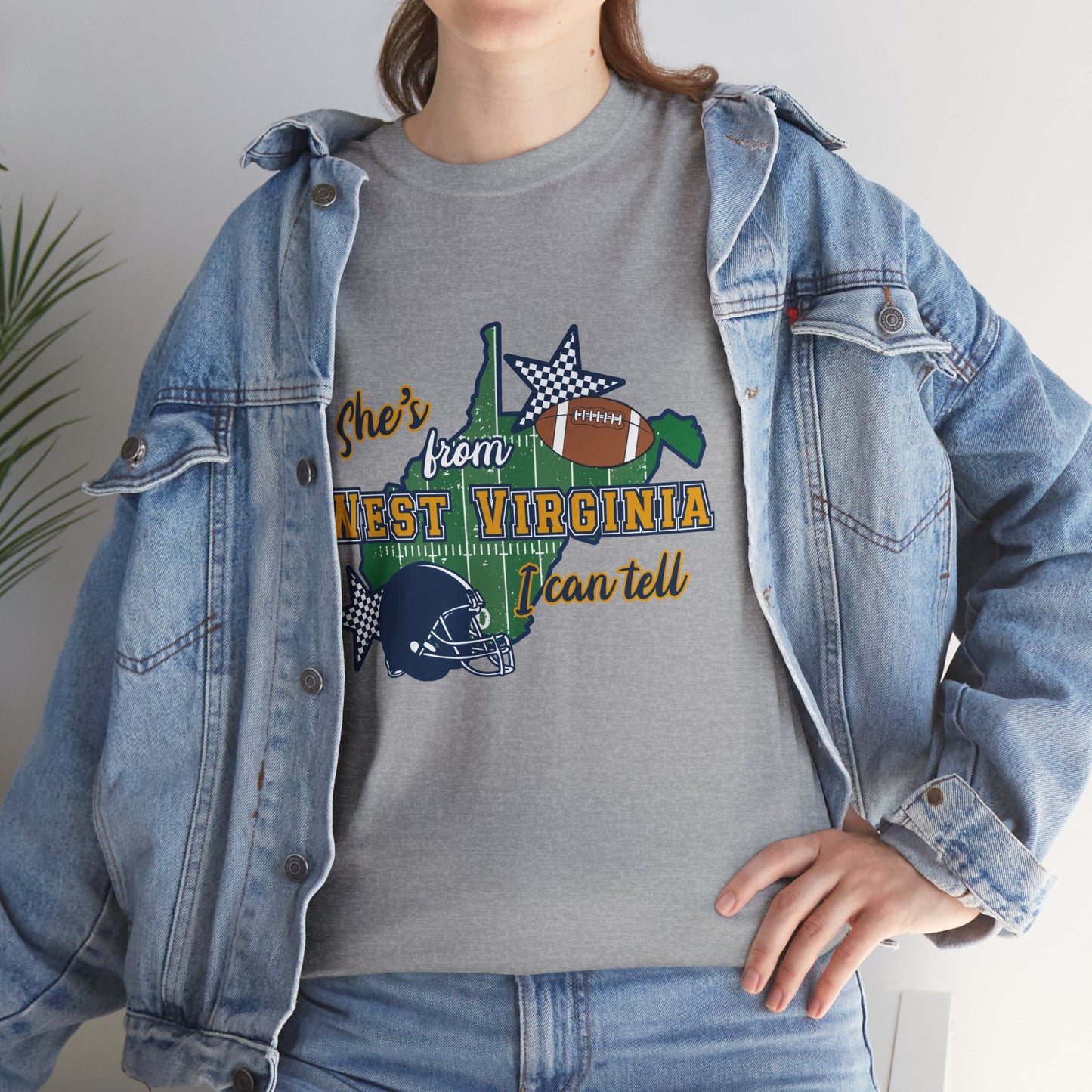 West Virginia Football T-Shirt – 'She's From West Virginia' State Pride Tee