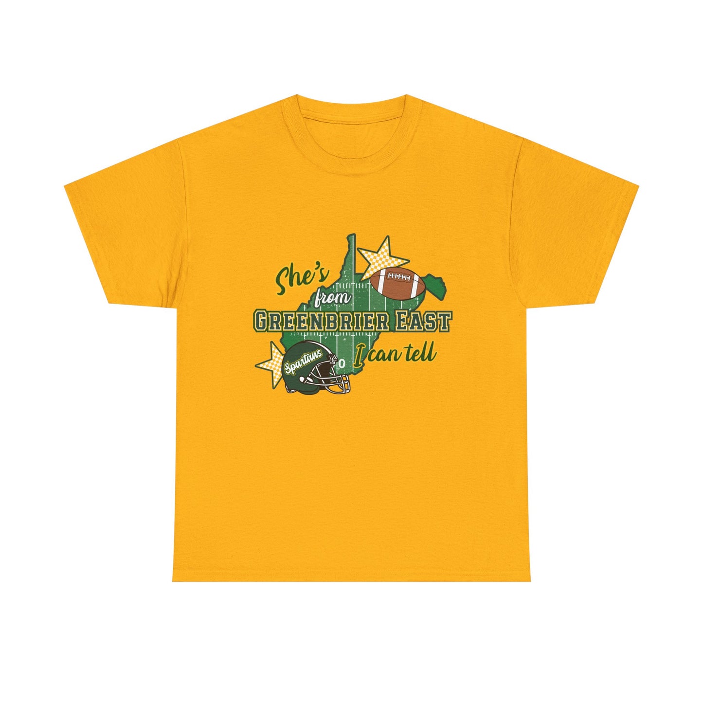 Greenbrier East Football Tee — "She’s From Greenbrier East I Can Tell"