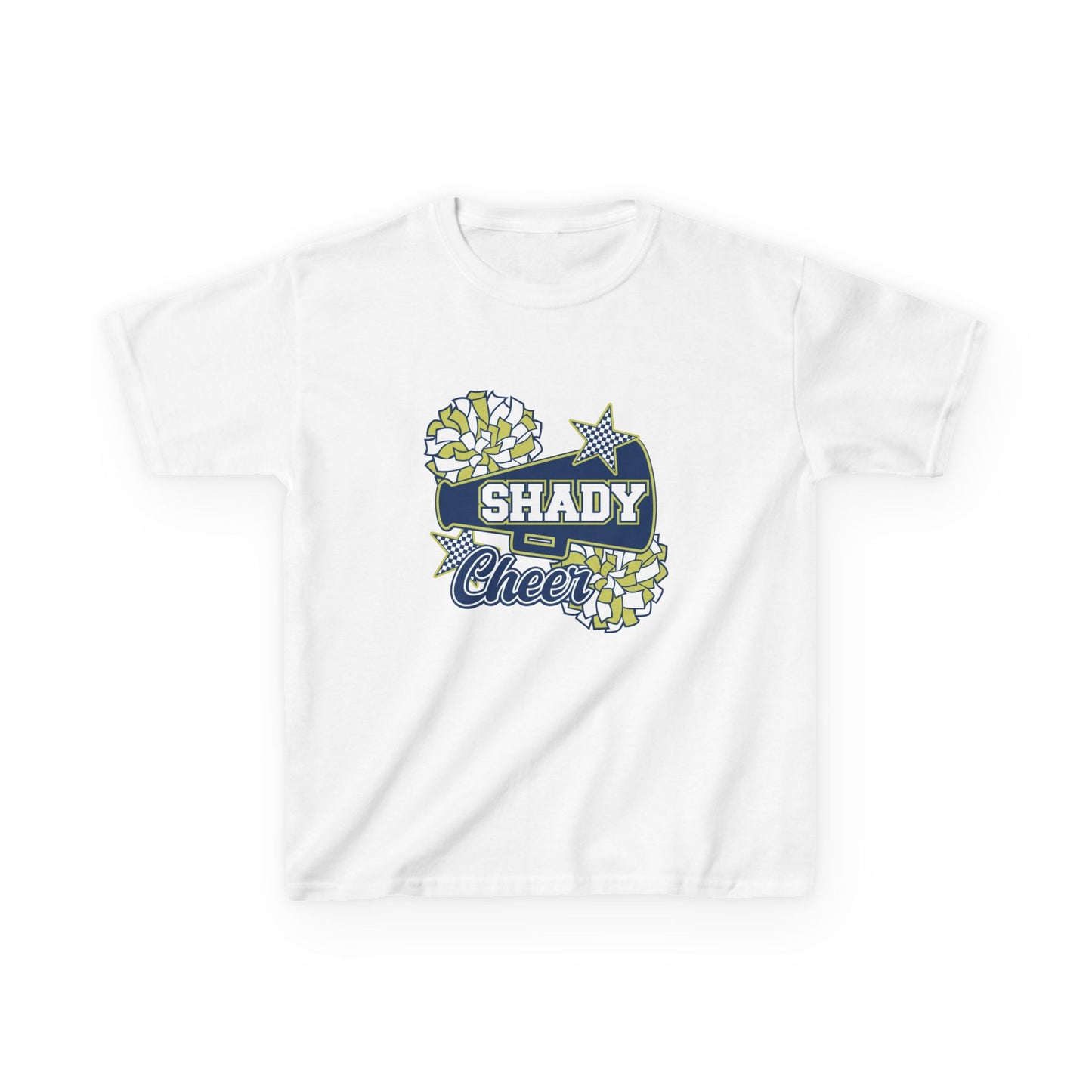 Shady Cheer Kids T-Shirt — Cheerleading Pom Pom Graphic Tee