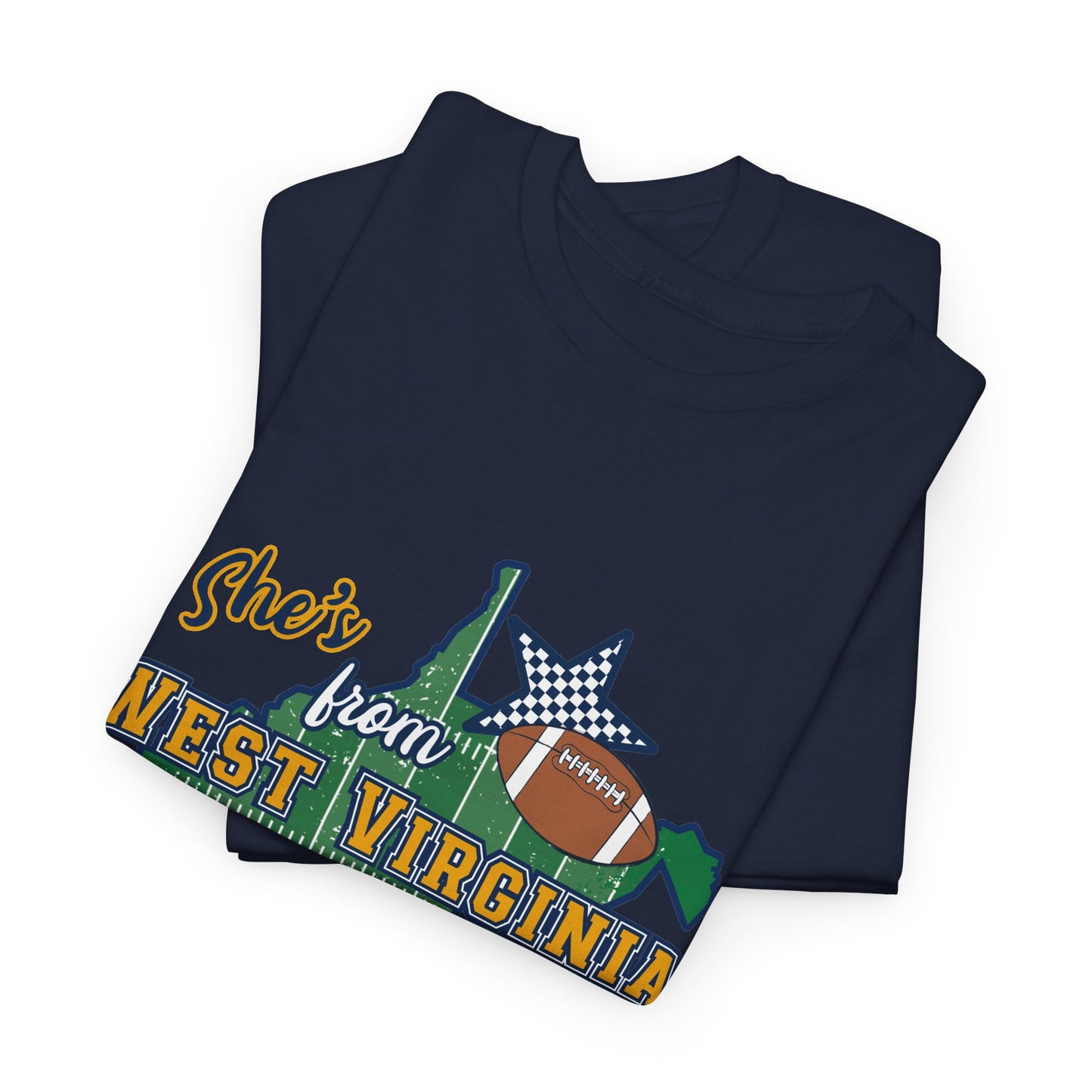 West Virginia Football T-Shirt – 'She's From West Virginia' State Pride Tee