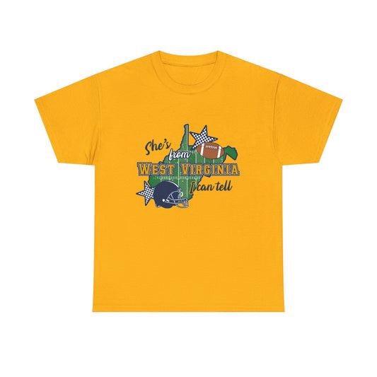 West Virginia Football T-Shirt – 'She's From West Virginia' State Pride Tee