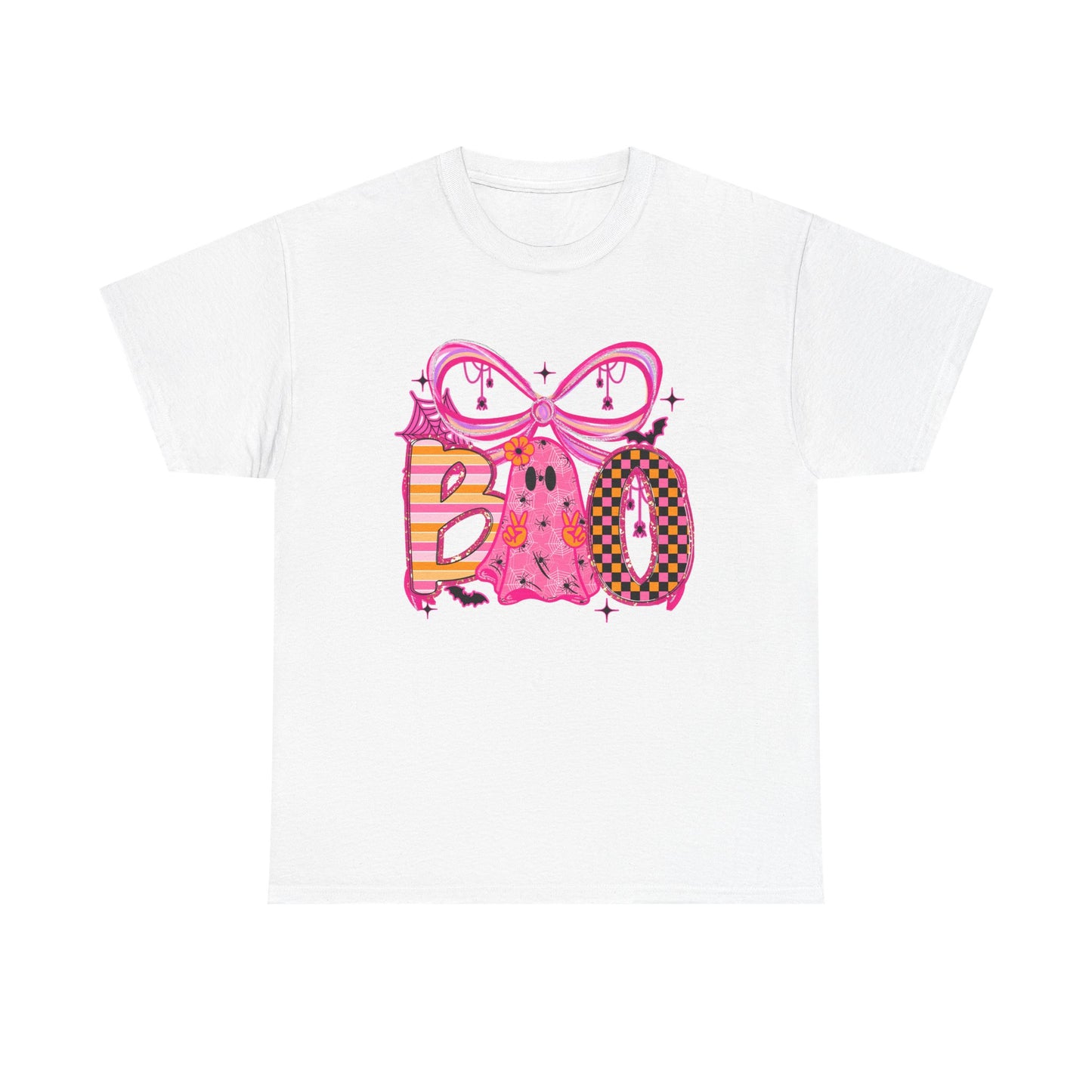 Boo Ghost Graphic Tee | Pink Halloween Cute Spooky Design