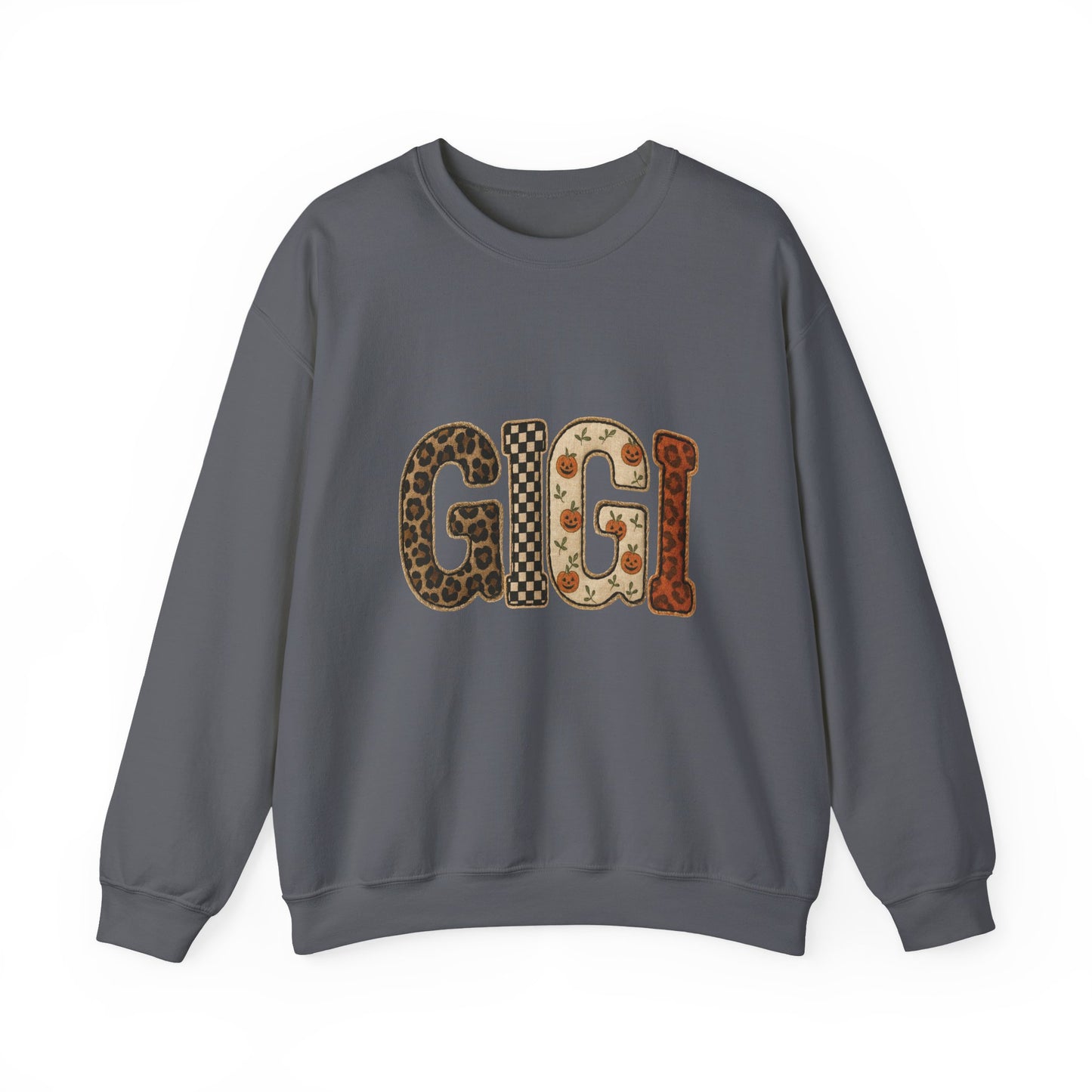 Gigi Leopard & Floral Crewneck Sweatshirt - Grandma 'GIGI' Cozy Gift