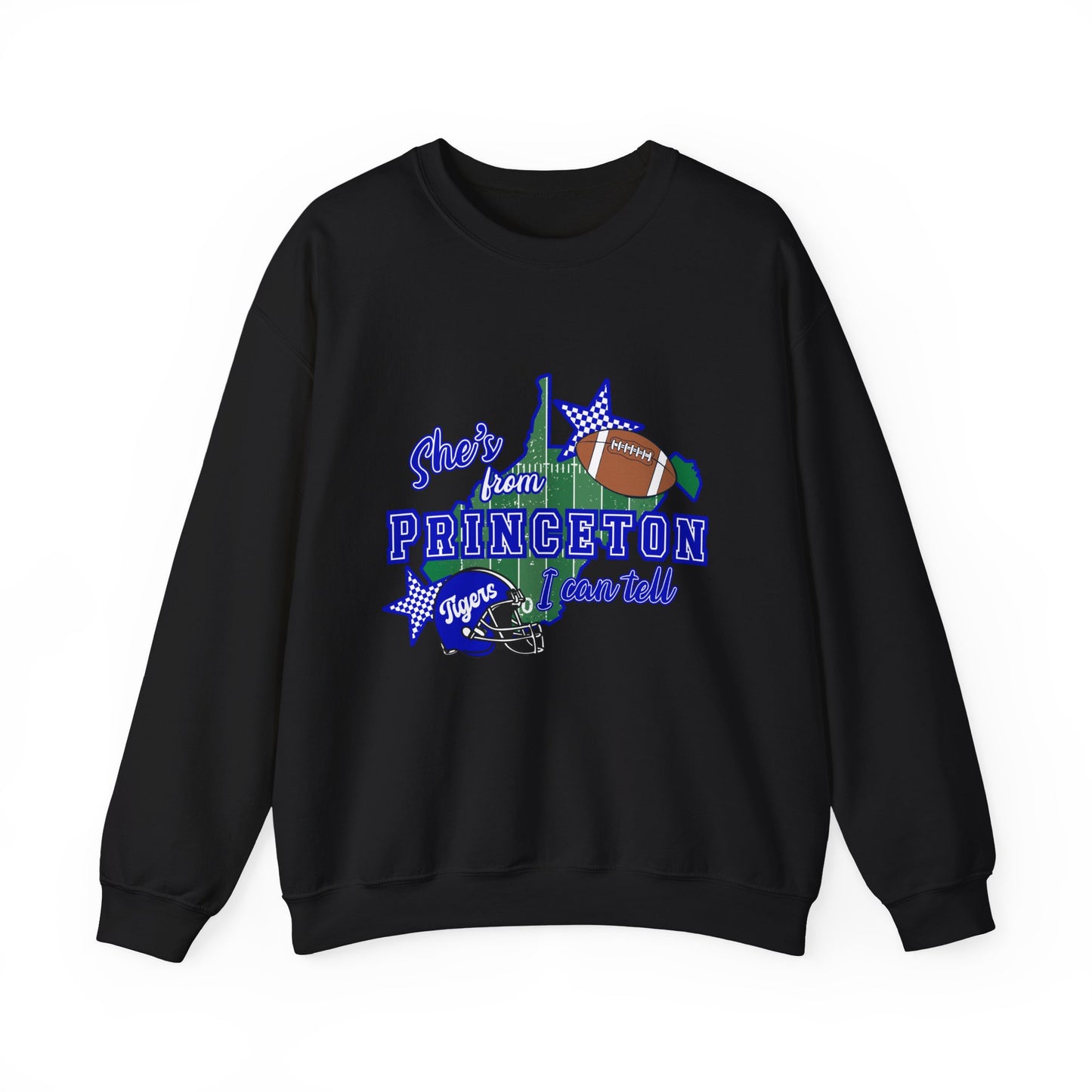 Princeton Tigers Football Crewneck Sweatshirt – “She’s from Princeton” Graphic