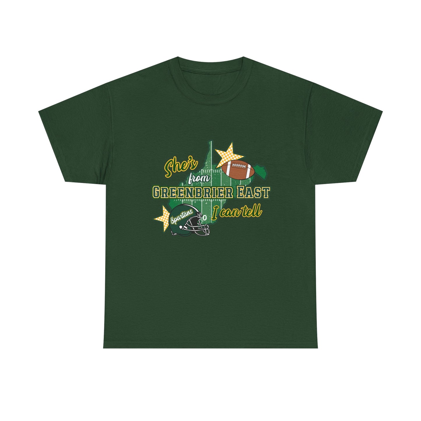 Greenbrier East Football Tee — "She’s From Greenbrier East I Can Tell"