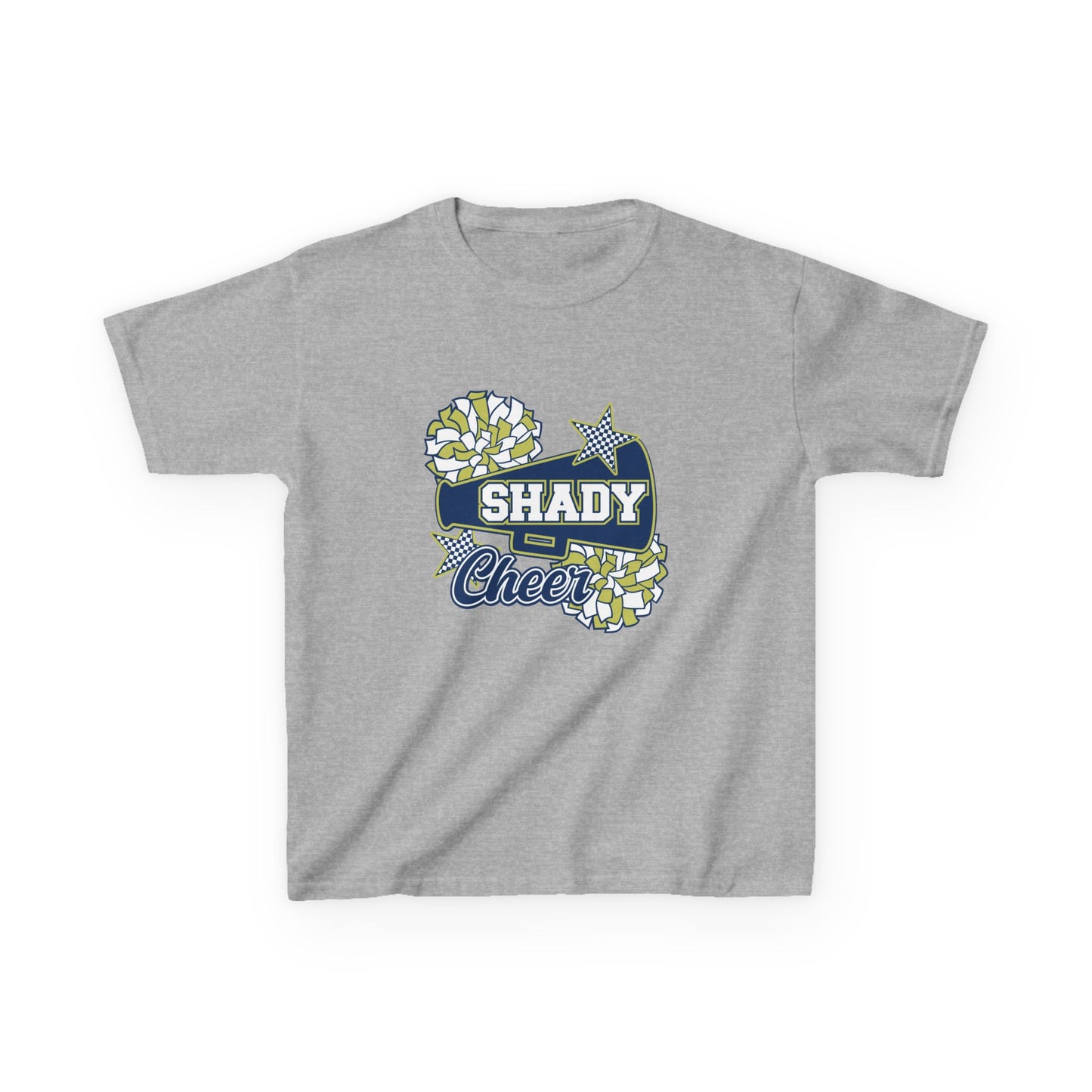 Shady Cheer Kids T-Shirt — Cheerleading Pom Pom Graphic Tee
