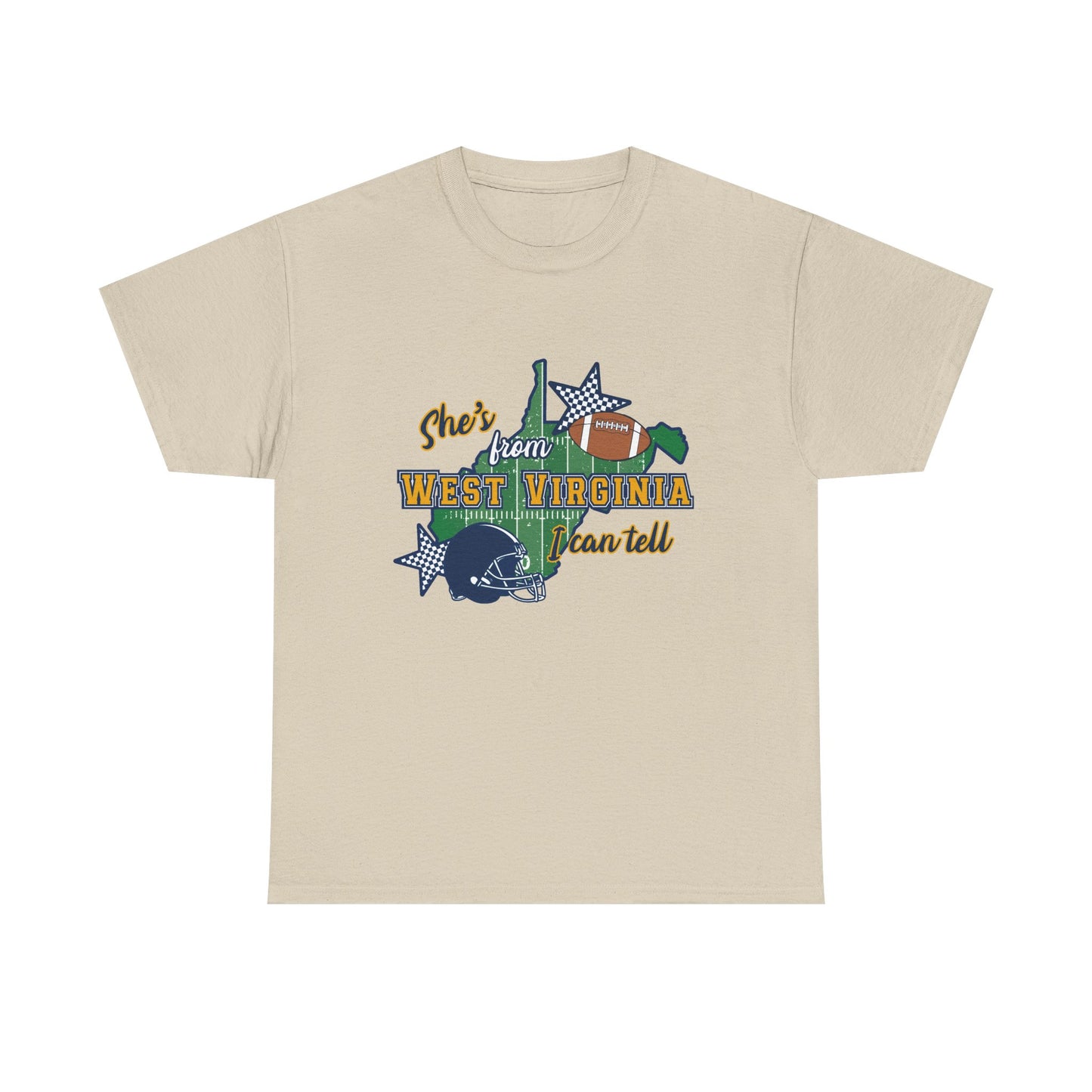 West Virginia Football T-Shirt – 'She's From West Virginia' State Pride Tee
