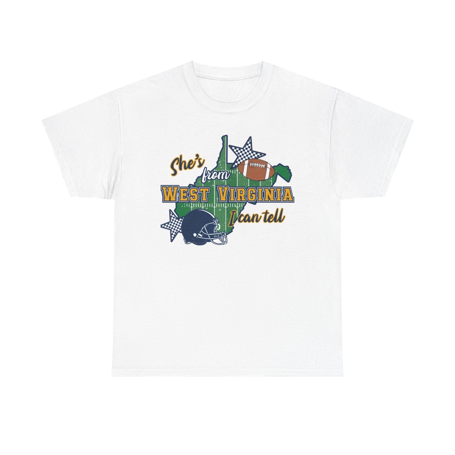 West Virginia Football T-Shirt – 'She's From West Virginia' State Pride Tee