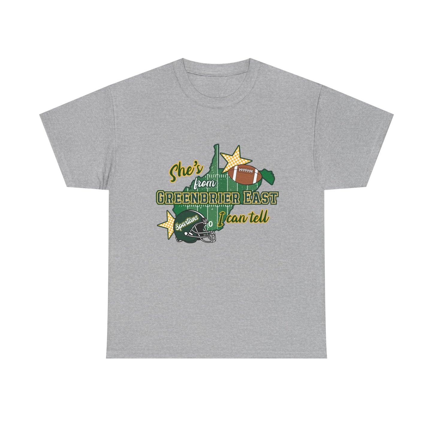 Greenbrier East Football Tee — "She’s From Greenbrier East I Can Tell"