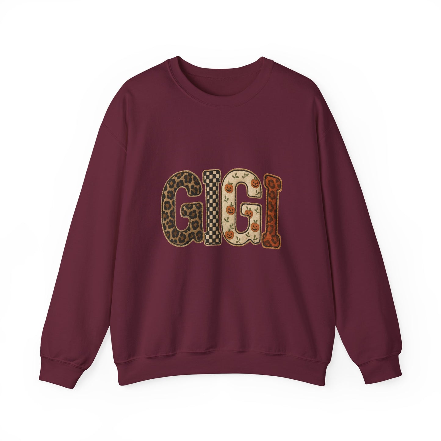 Gigi Leopard & Floral Crewneck Sweatshirt - Grandma 'GIGI' Cozy Gift