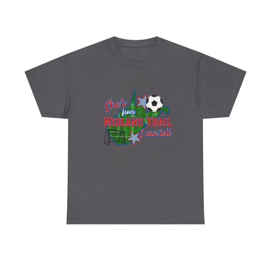 Trail Soccer T‑Shirt — "She's from Trail, I can tell"
