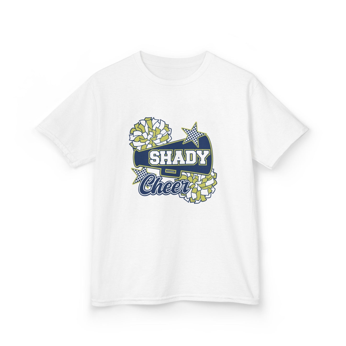 Shady Cheer Kids T-Shirt — Cheerleading Pom Pom Graphic Tee