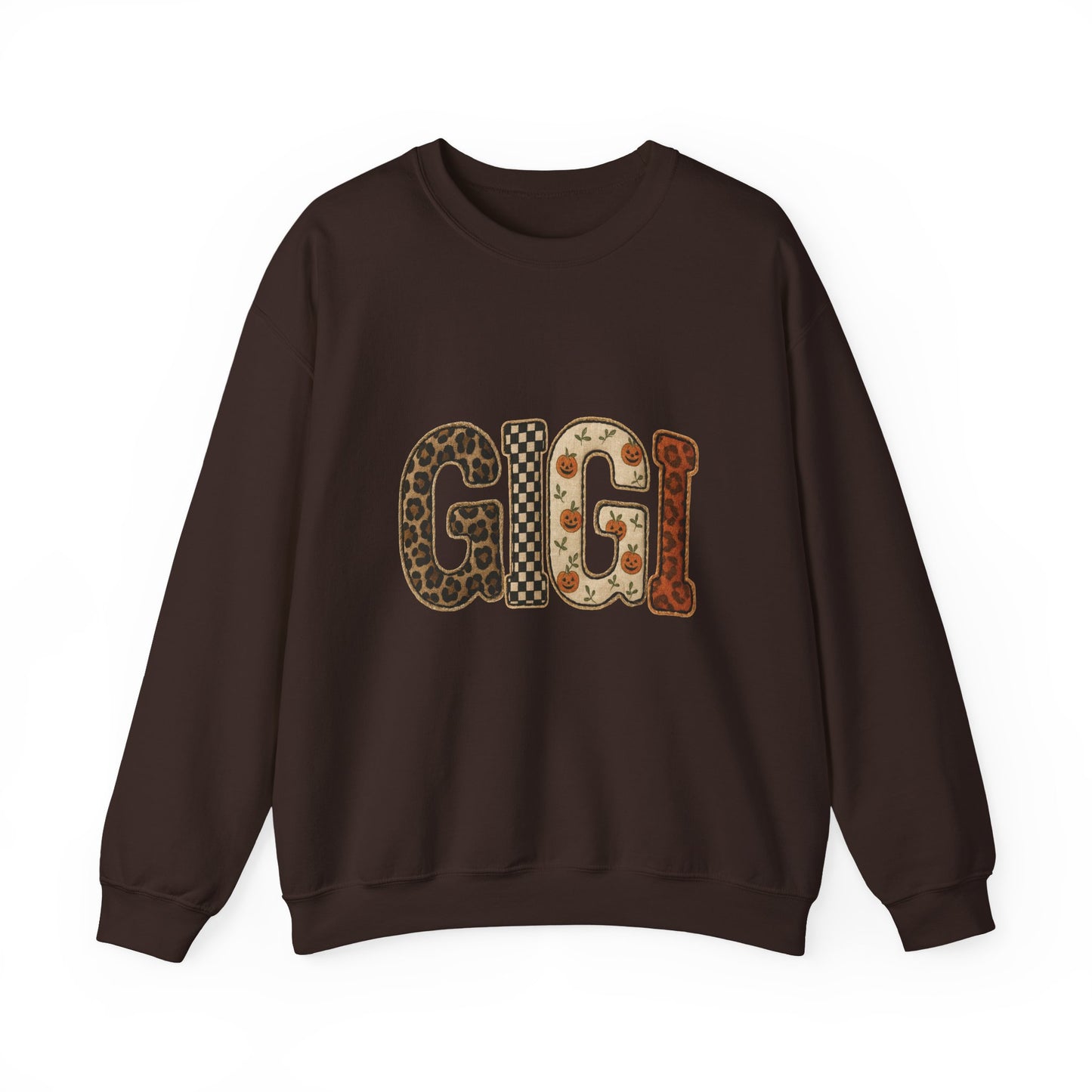 Gigi Leopard & Floral Crewneck Sweatshirt - Grandma 'GIGI' Cozy Gift