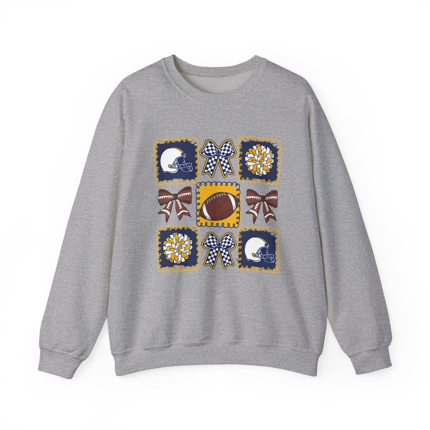 WV Football Patchwork Crewneck Sweatshirt