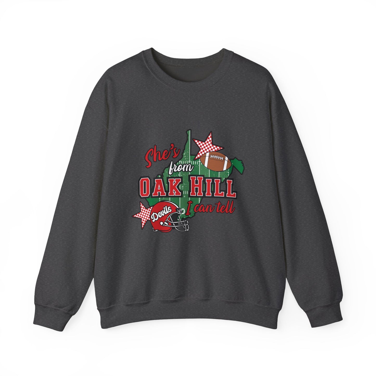 Oak Hill Football Crewneck Sweatshirt – "Shots from Oak Hill" Retro Design