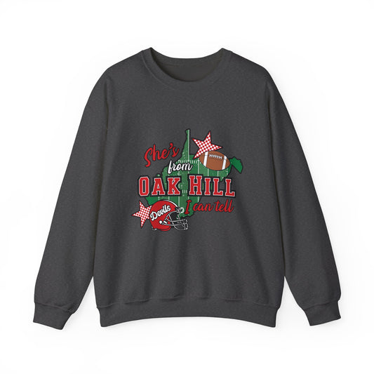 Oak Hill Football Crewneck Sweatshirt – "Shots from Oak Hill" Retro Design