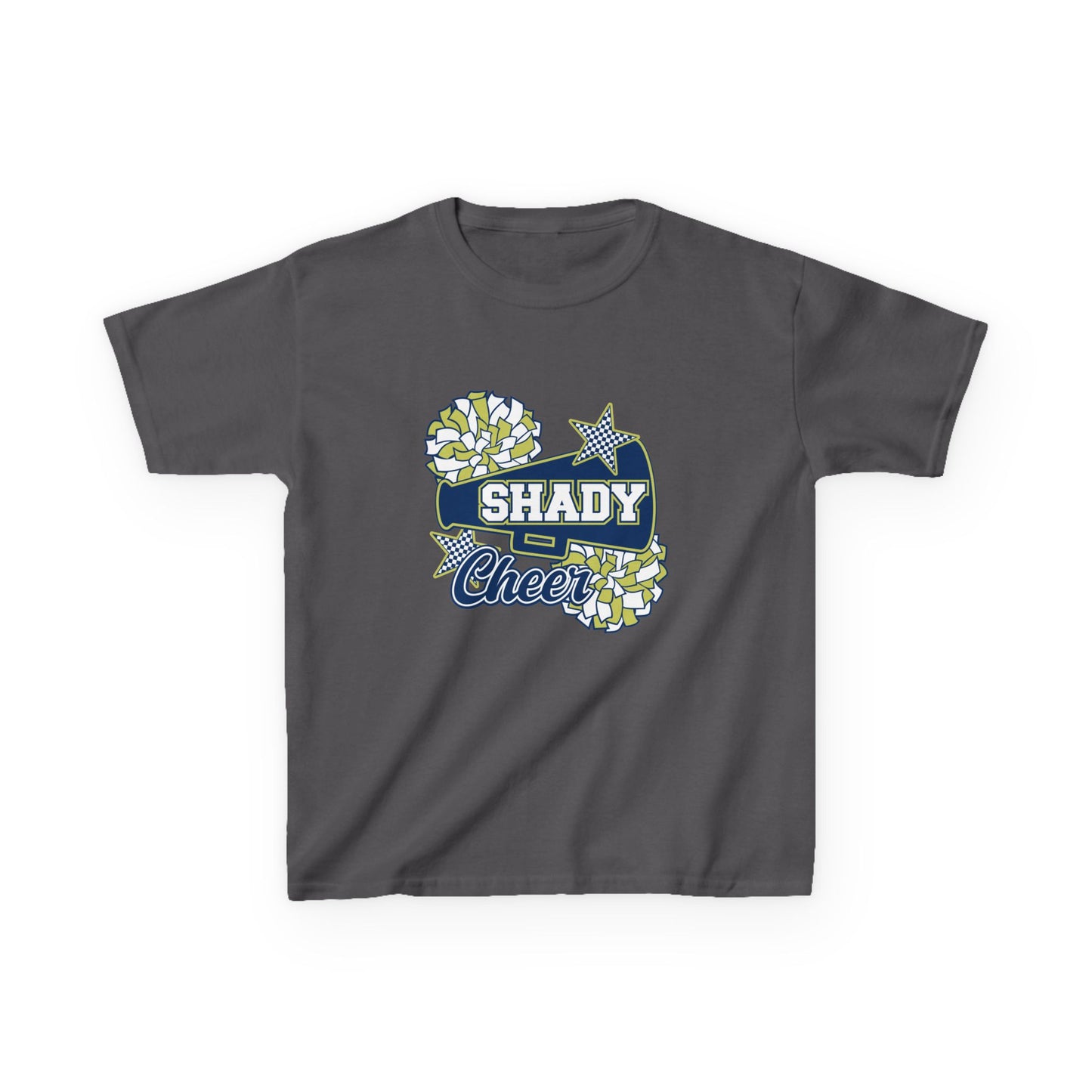 Shady Cheer Kids T-Shirt — Cheerleading Pom Pom Graphic Tee
