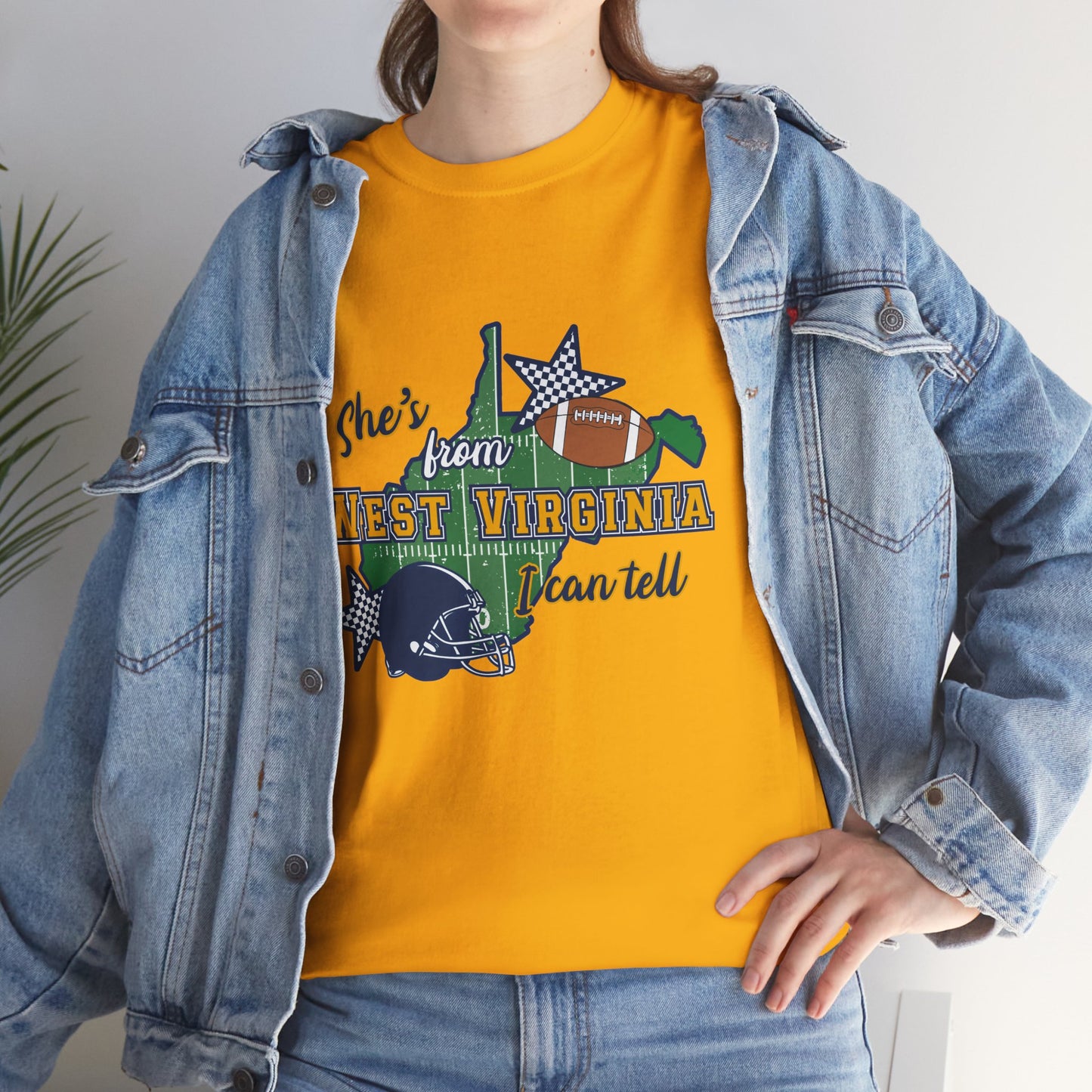 West Virginia Football T-Shirt – 'She's From West Virginia' State Pride Tee