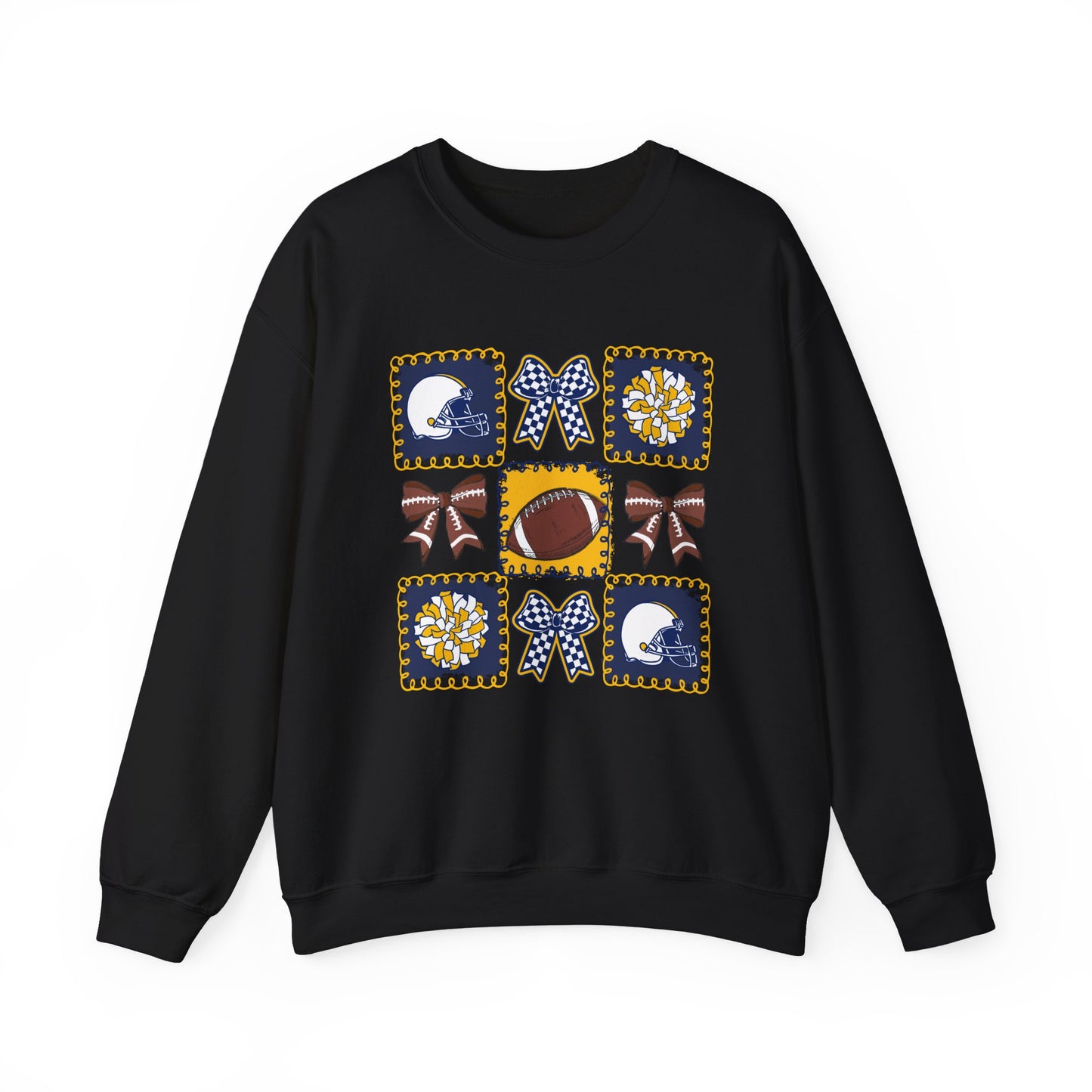 WV Football Patchwork Crewneck Sweatshirt