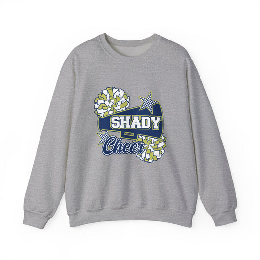 Cheer Crewneck Sweatshirt — "Shady Cheer" Graphic with Pom Poms