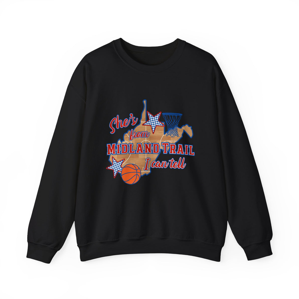 MT Basketball Crewneck Sweatshirt — 'She's From