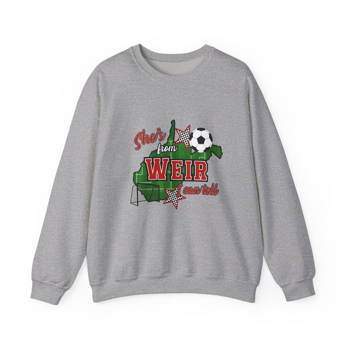 Weir She's From Soccer Crewneck