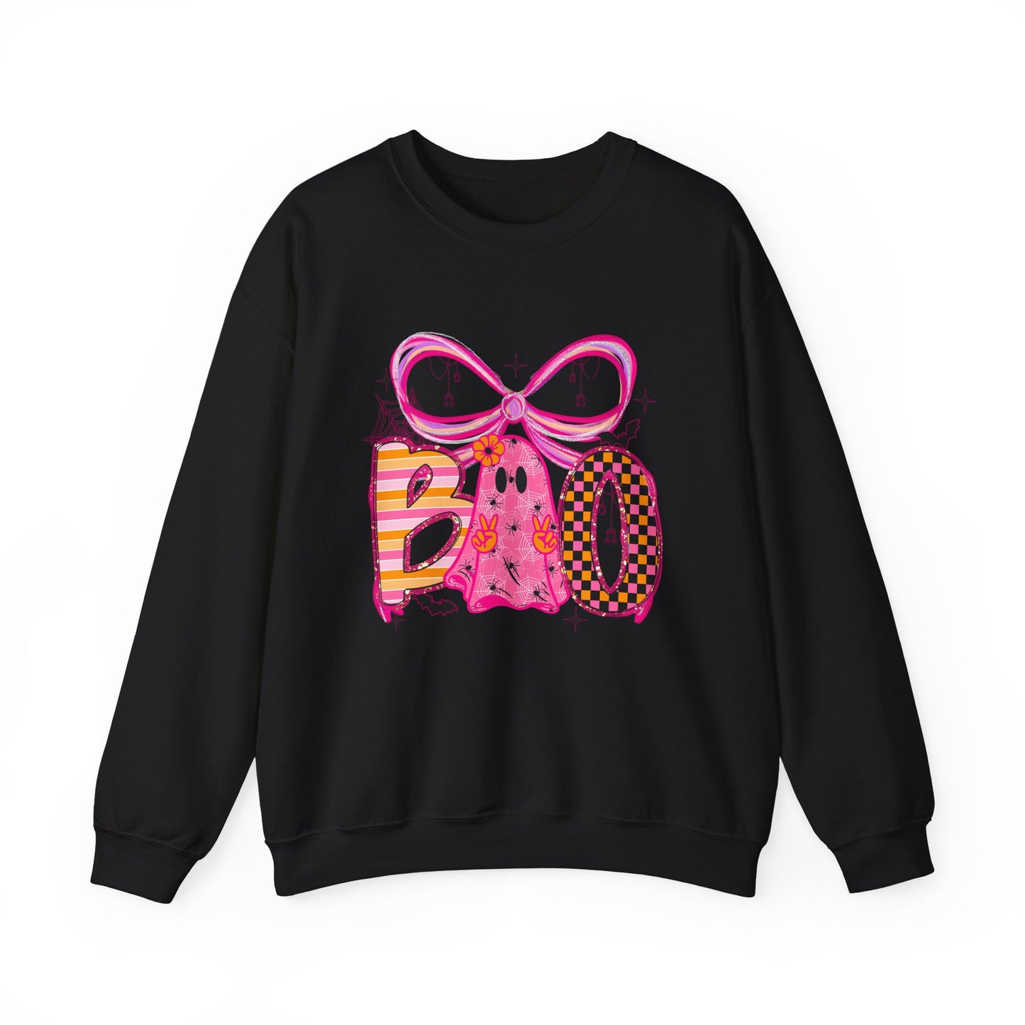Pink Boo Halloween graphic sweatshirt | Cute spooky letters crewneck