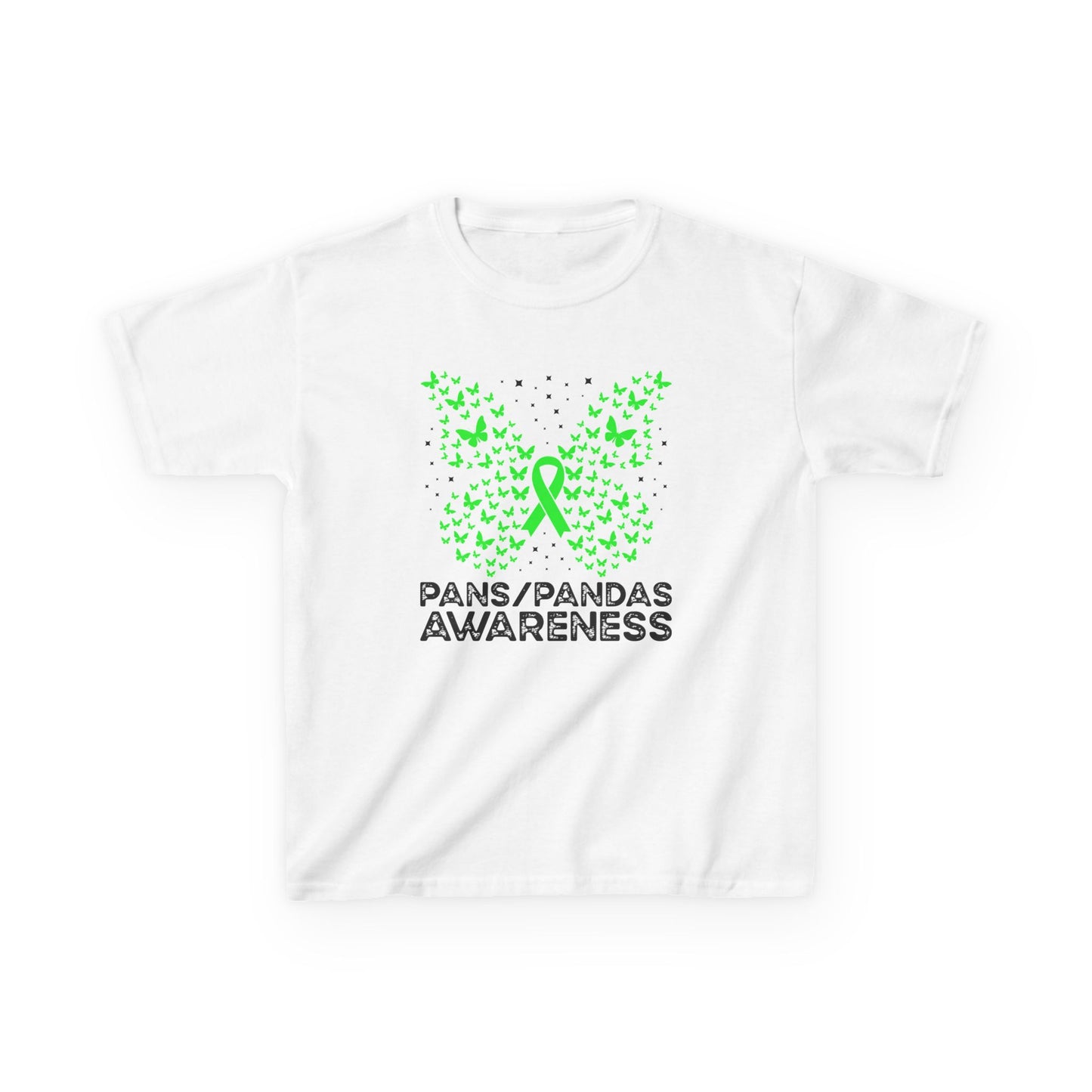 Kids T‑Shirt — Pans/Pandas Awareness Green Ribbon Design