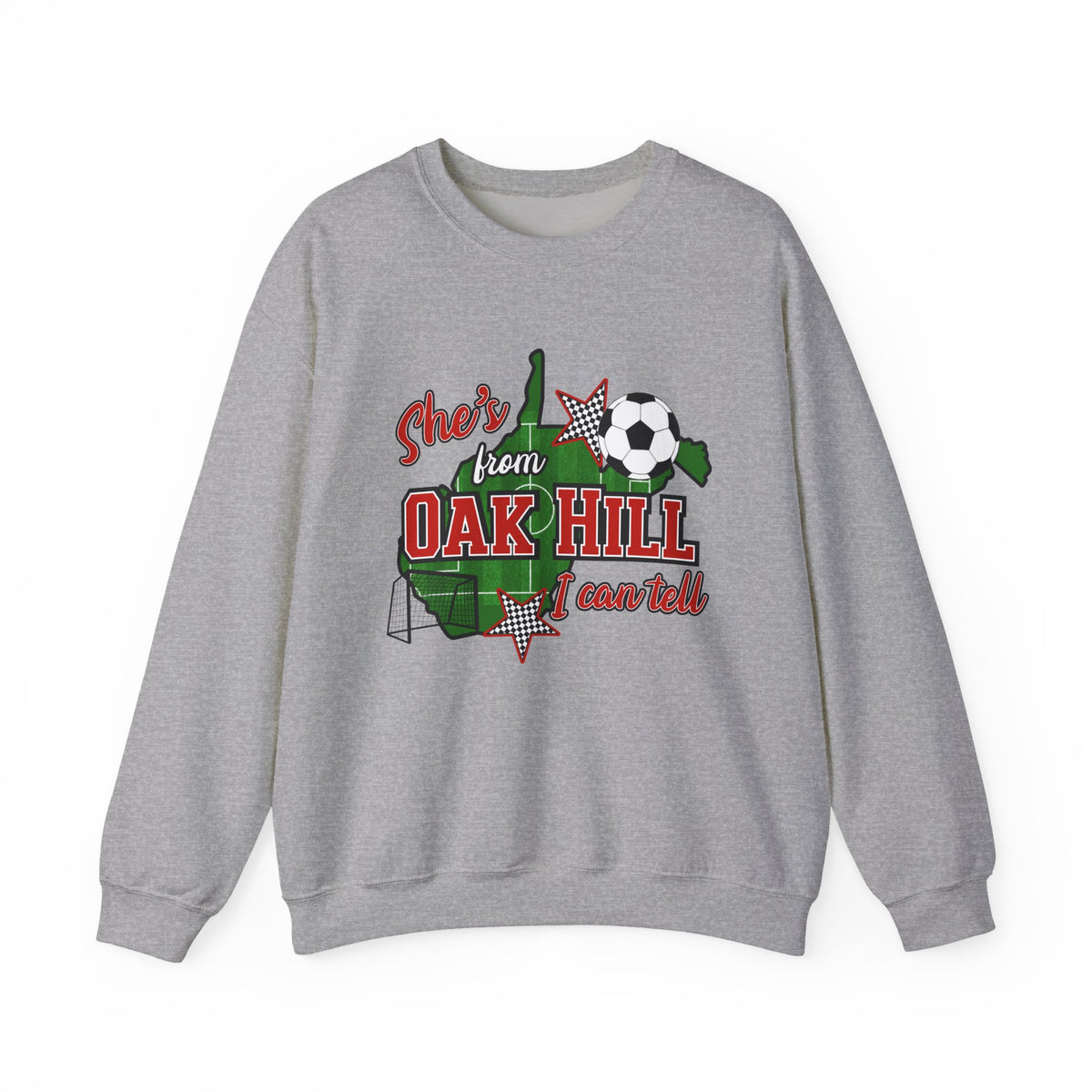 Oak Hill She's From Soccer Crewneck