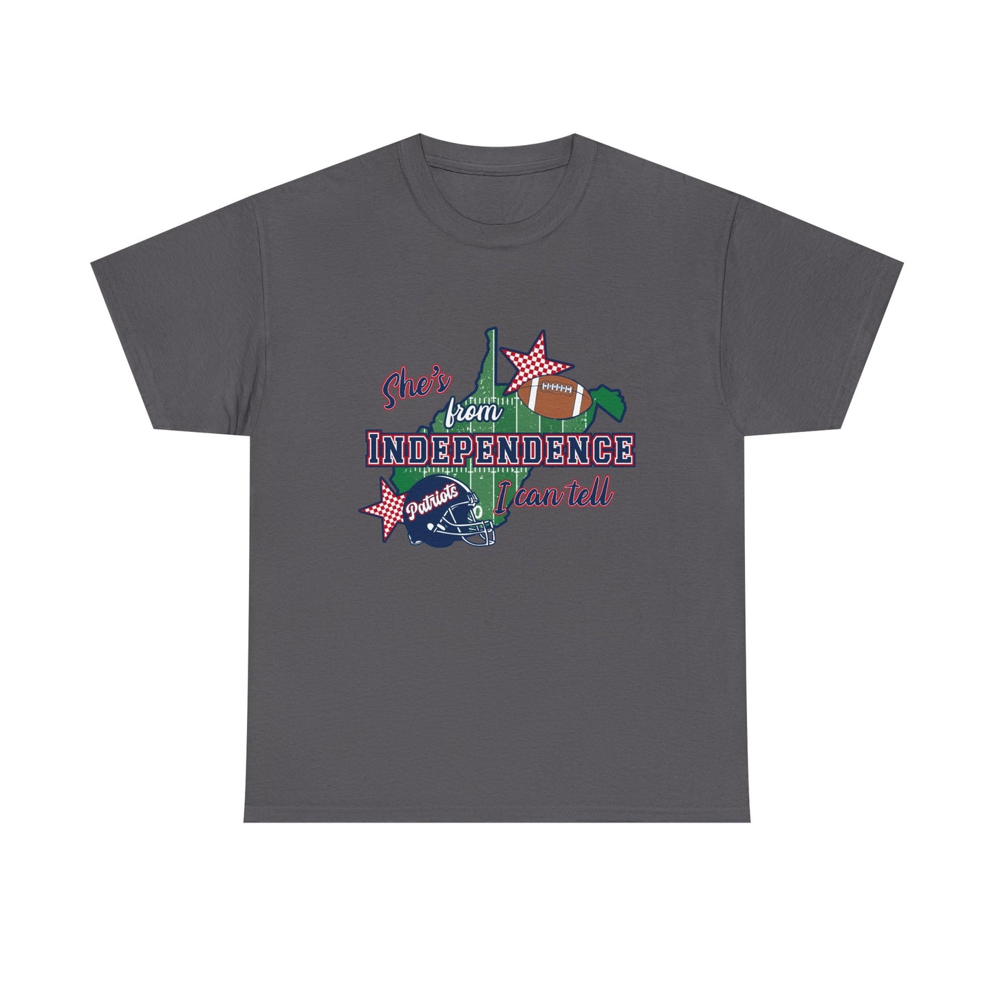 Independence State Pride Tee — "She’s from INDEPENDENCE" Graphic T-Shirt