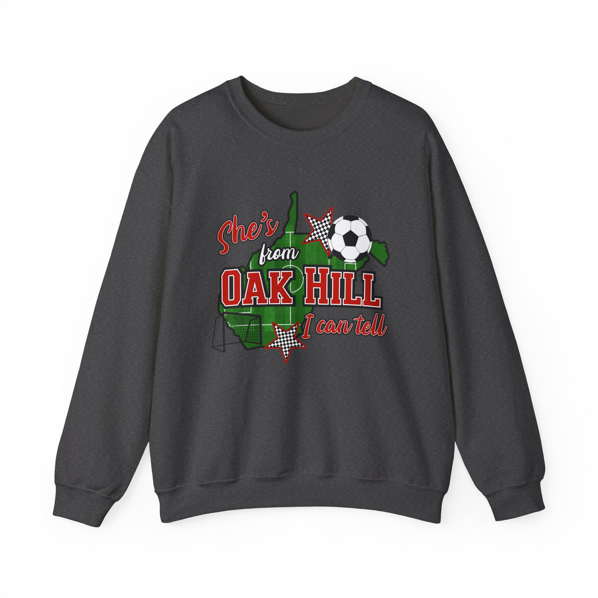Oak Hill She's From Soccer Crewneck