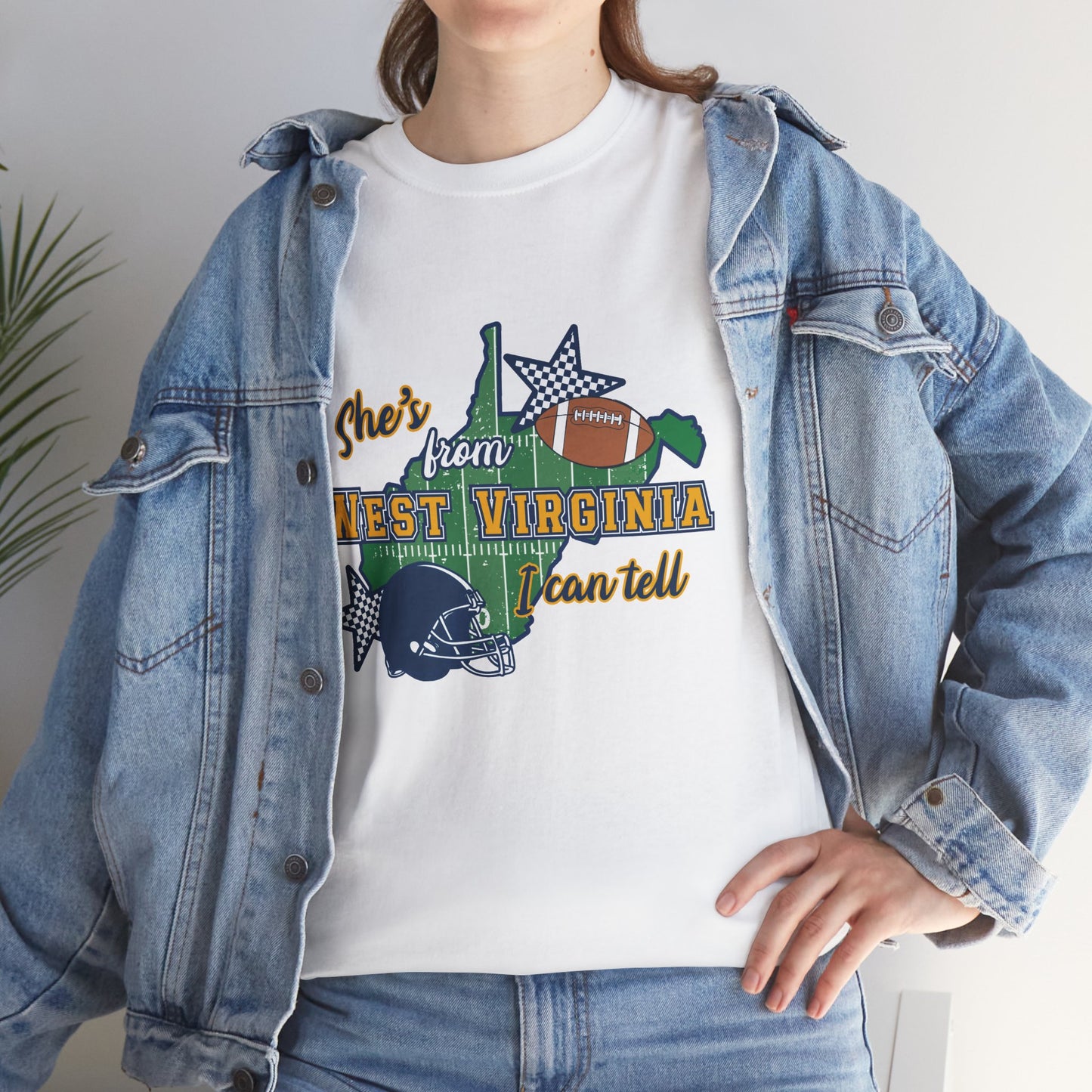 West Virginia Football T-Shirt – 'She's From West Virginia' State Pride Tee