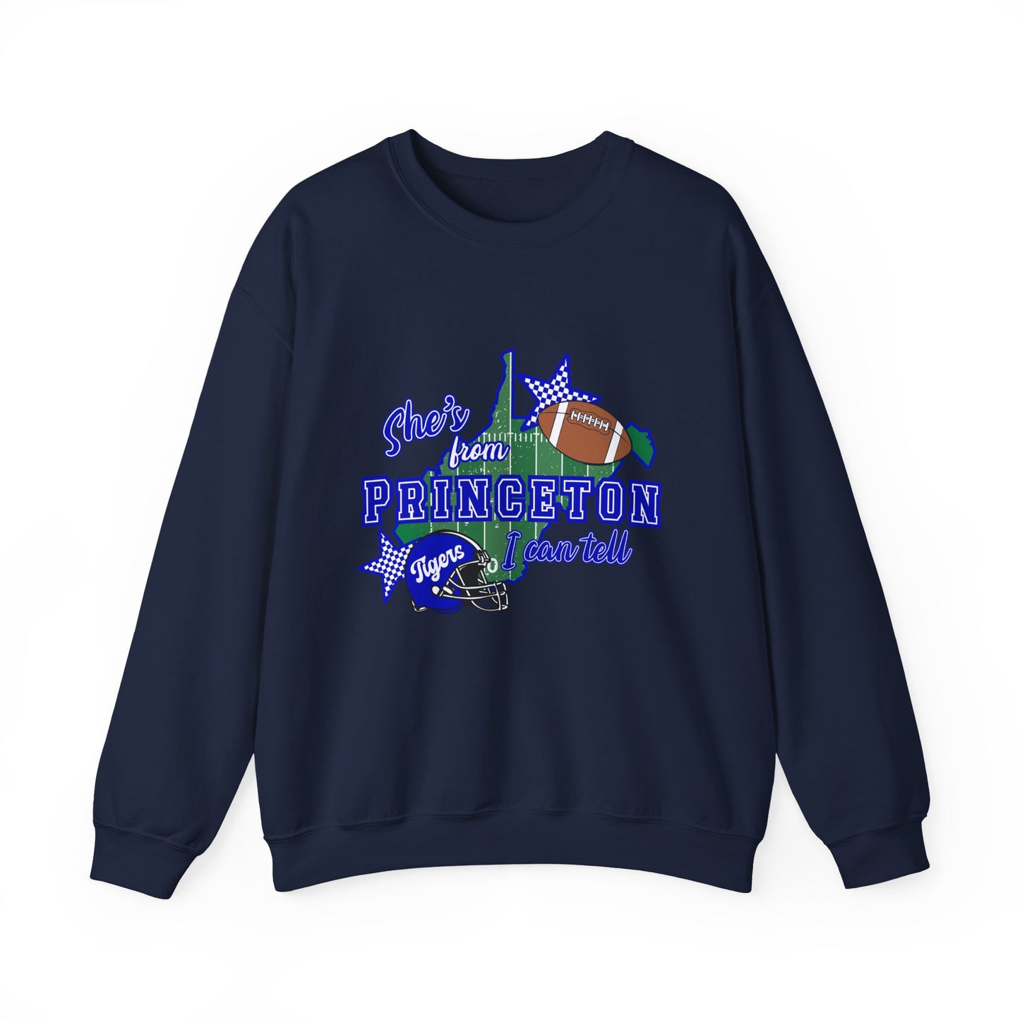 Princeton Tigers Football Crewneck Sweatshirt – “She’s from Princeton” Graphic