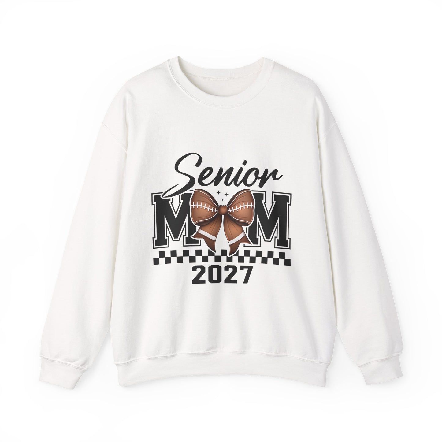 Senior Mom 2027 Football Sweatshirt — Senior Year Mom Crewneck