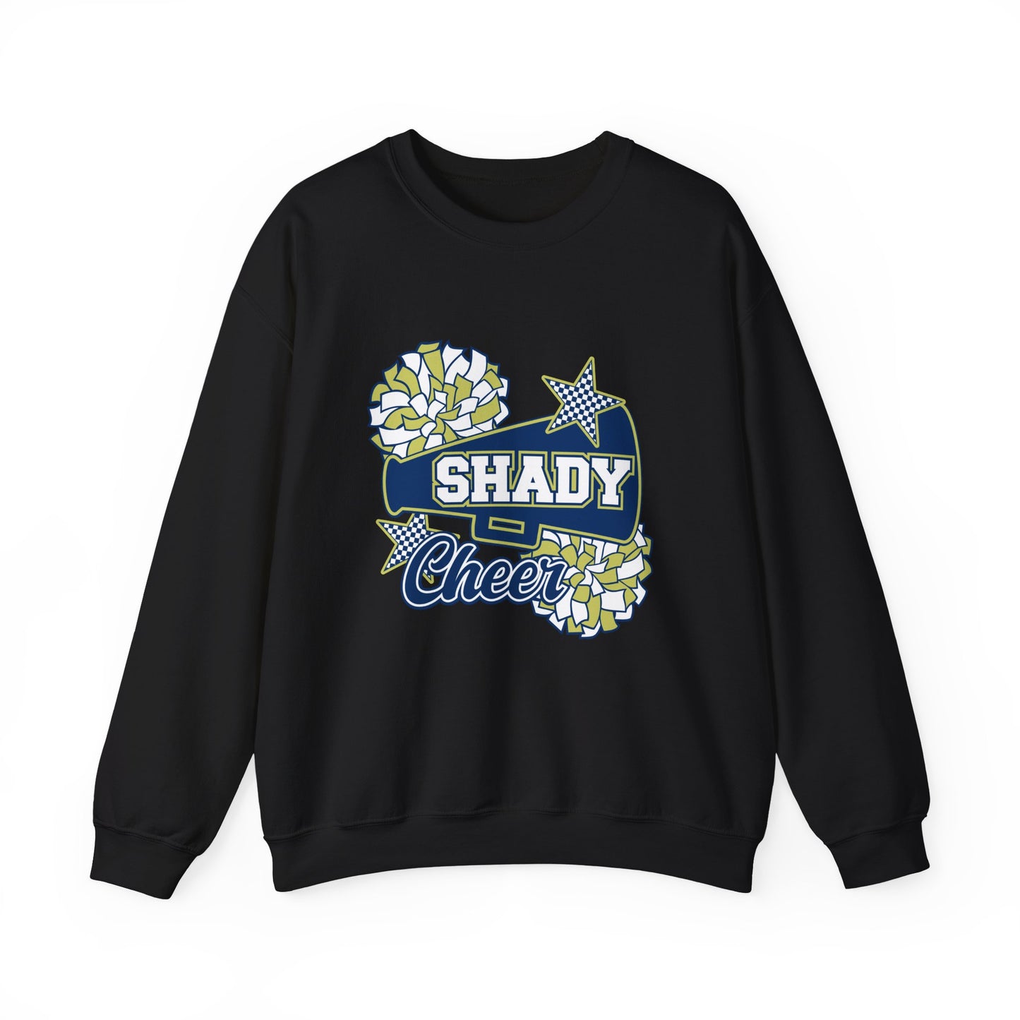 Cheer Crewneck Sweatshirt — "Shady Cheer" Graphic with Pom Poms