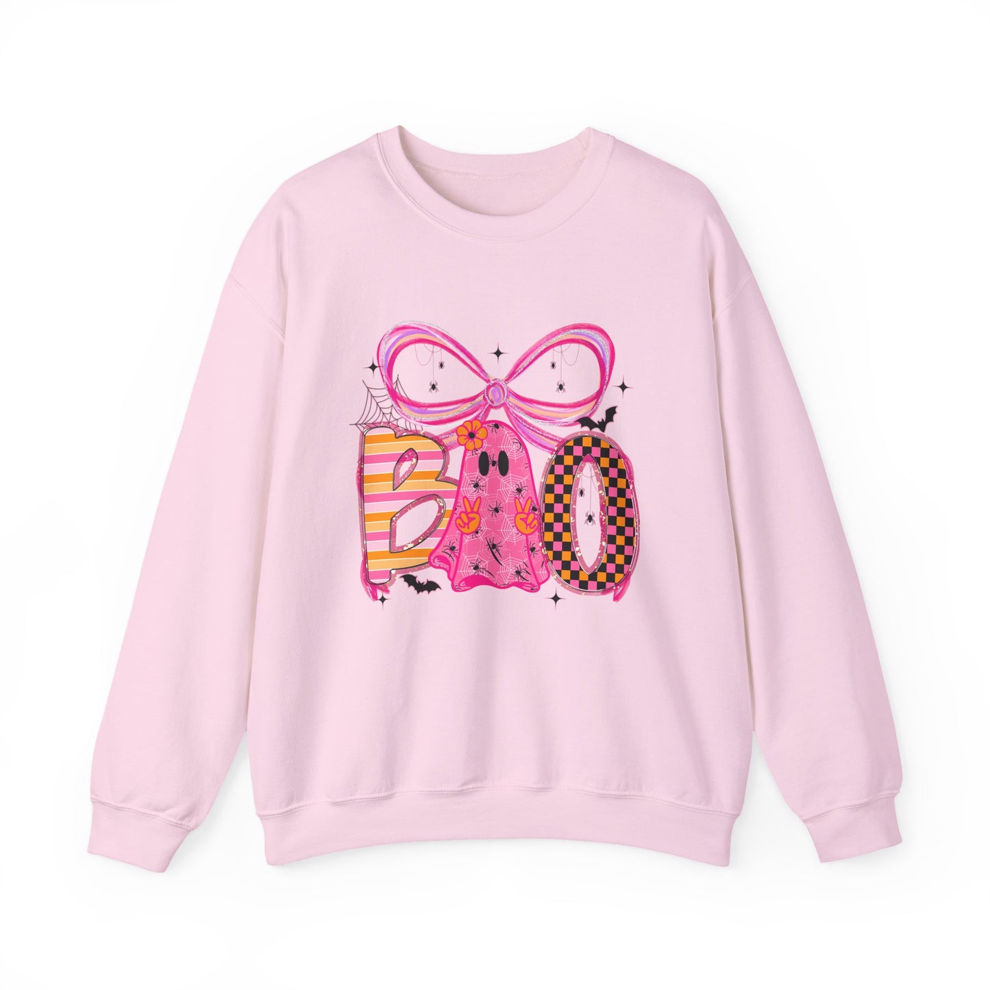 Pink Boo Halloween graphic sweatshirt | Cute spooky letters crewneck